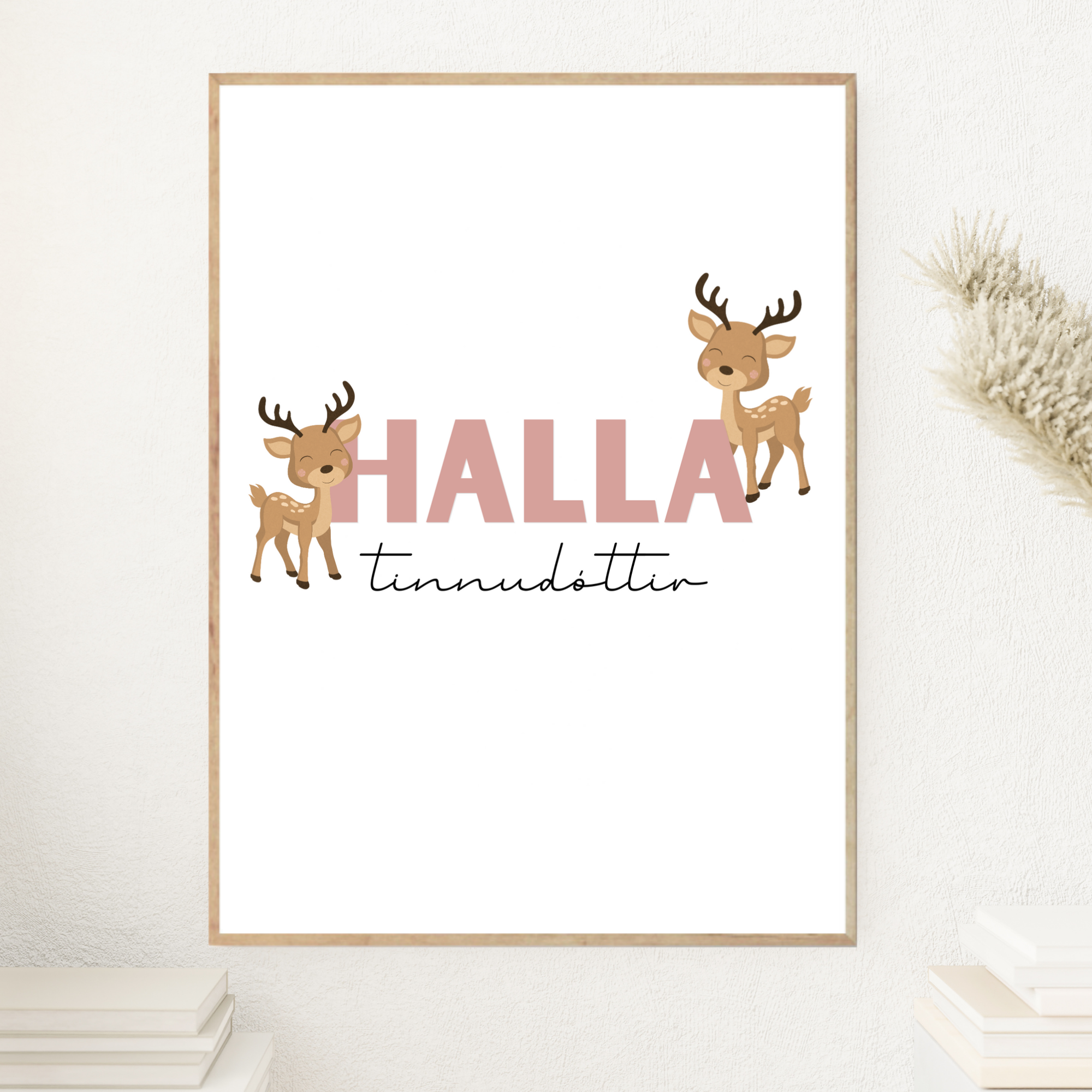 Bambi Name | Pink & Beige