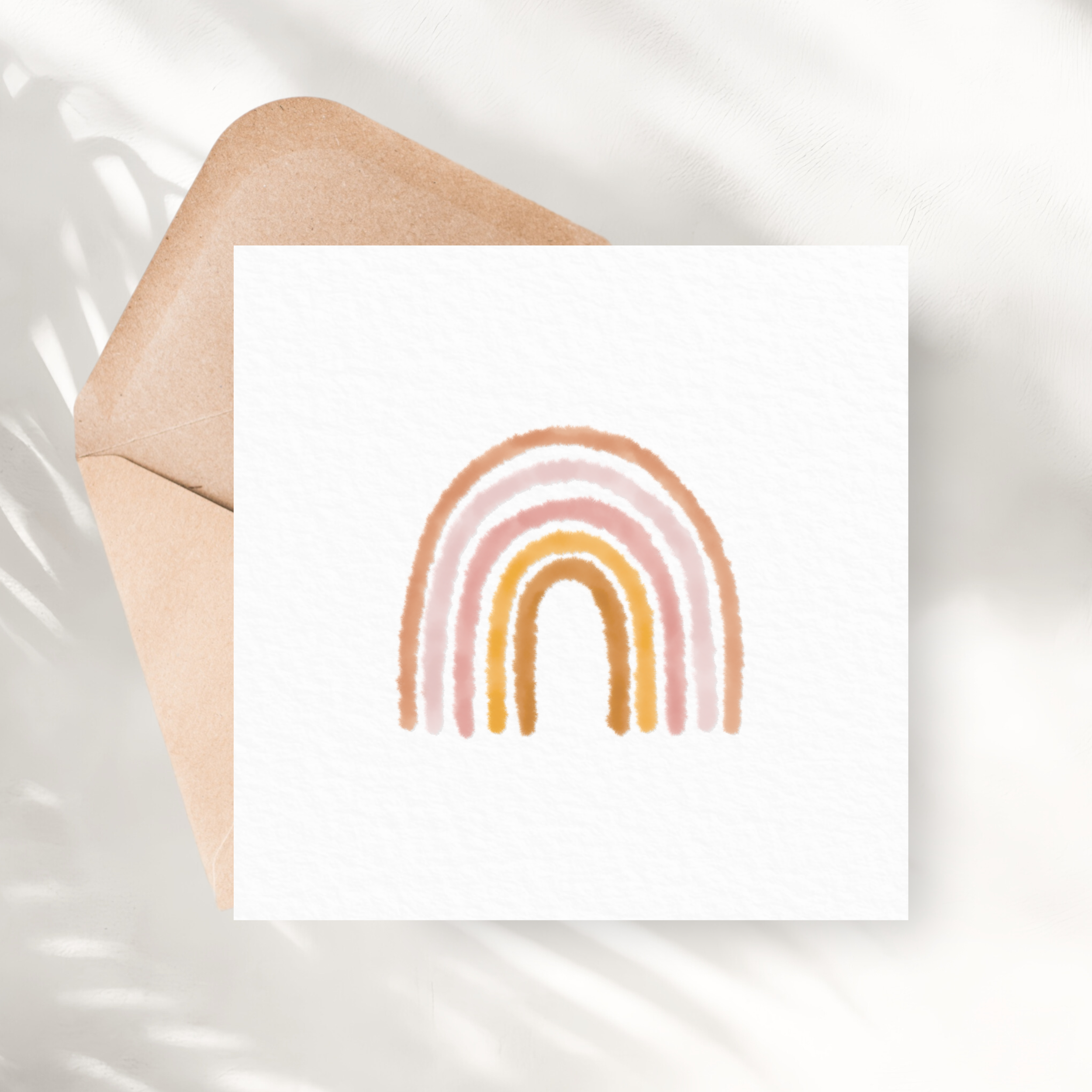 Rainbow Greeting Card | Pink