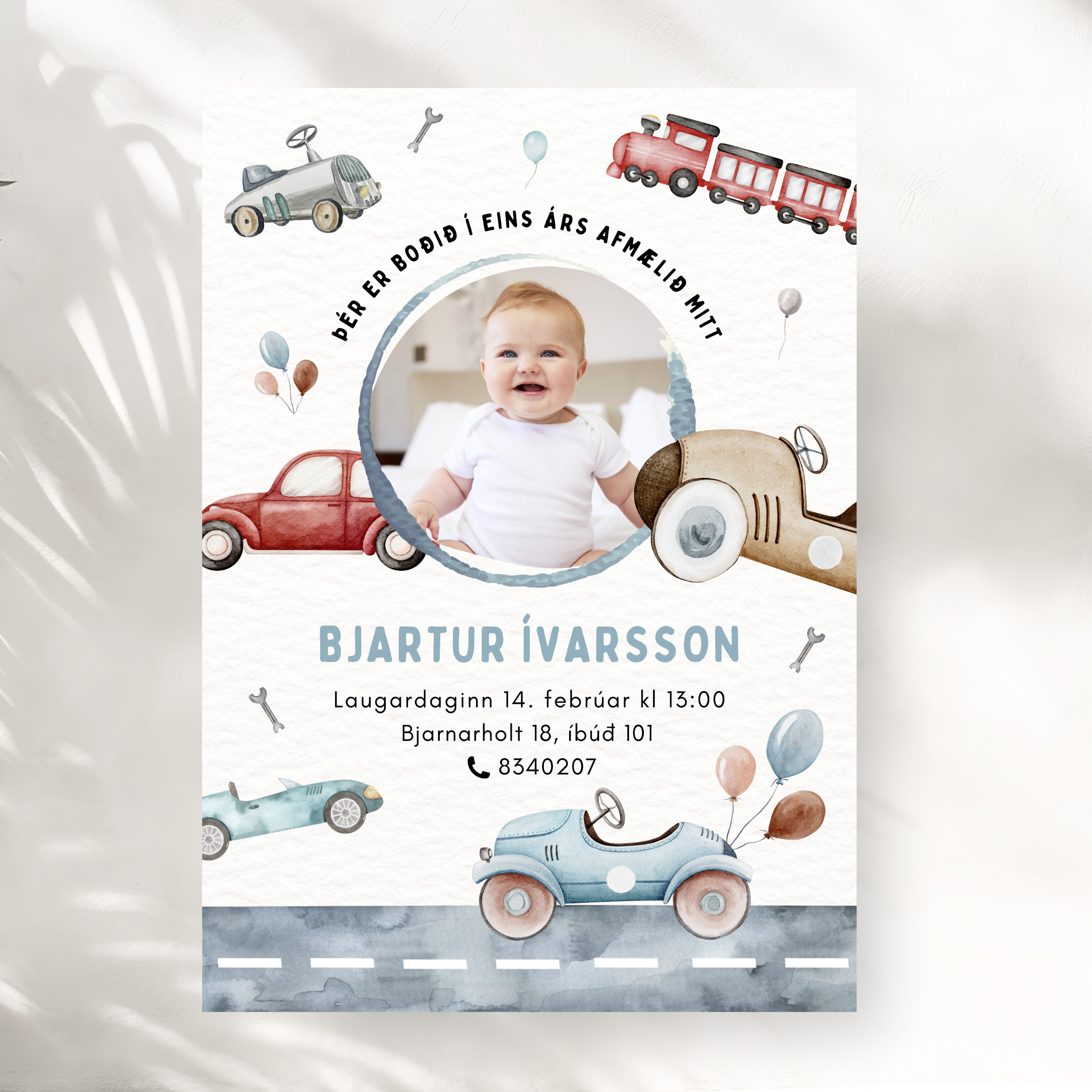 Afmælis Boðskort | Bílar