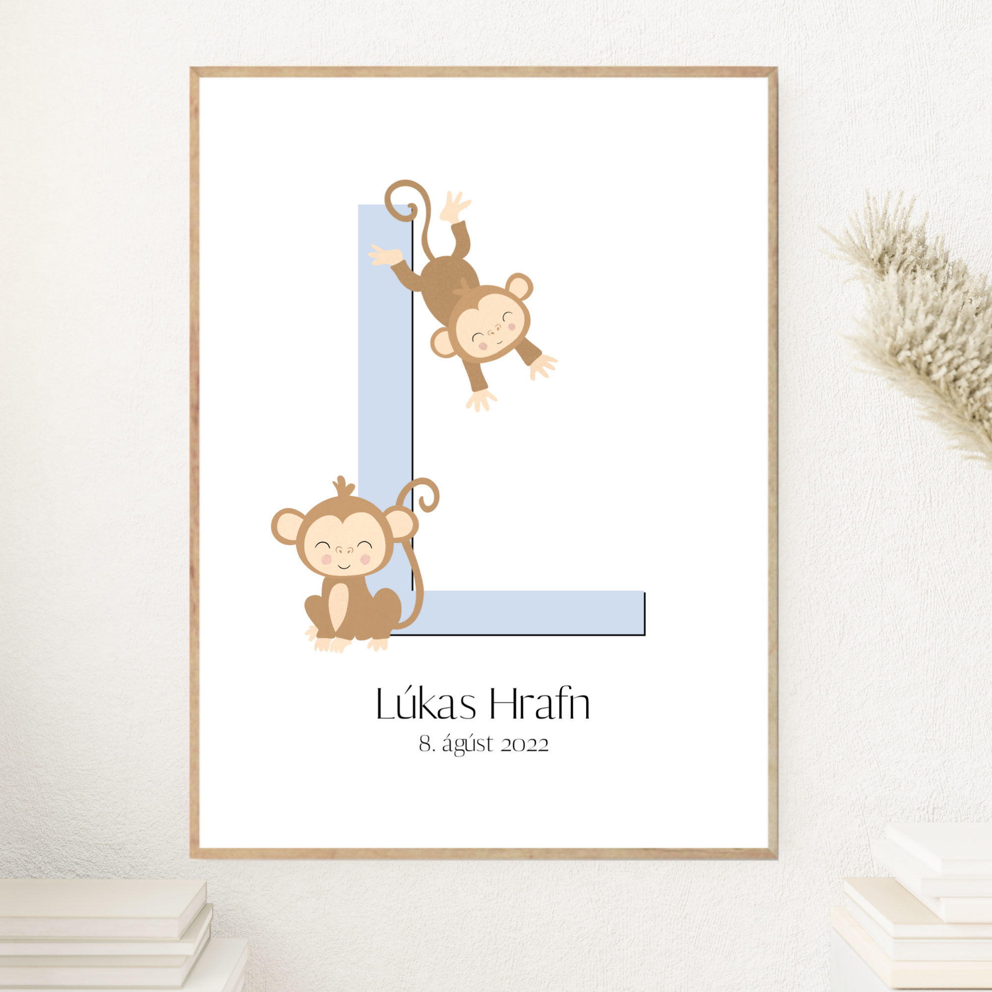 Monkey Letter & Birth Details | Blue