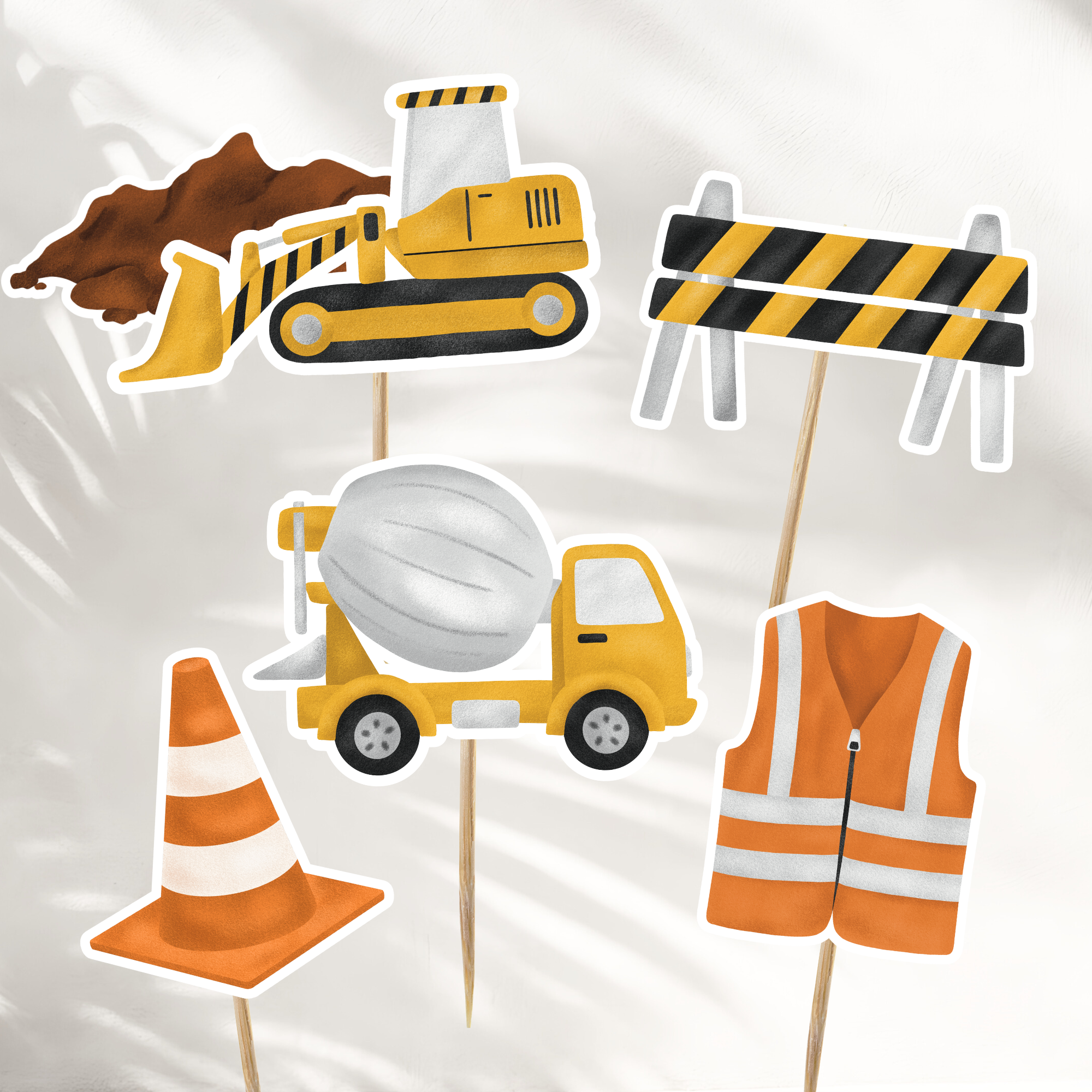 Construction Cake Toppers