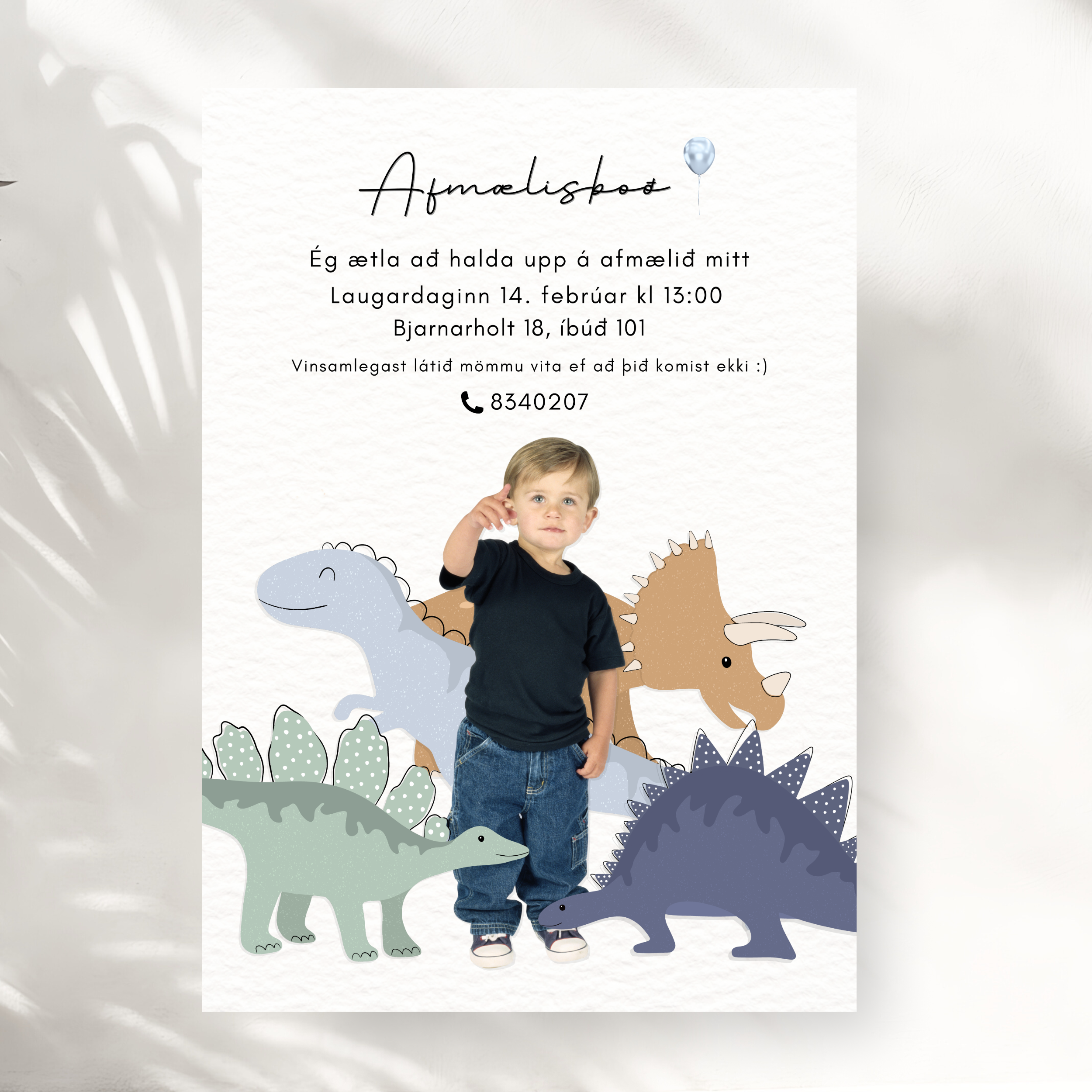 Afmælis Boðskort | Risaeðlur