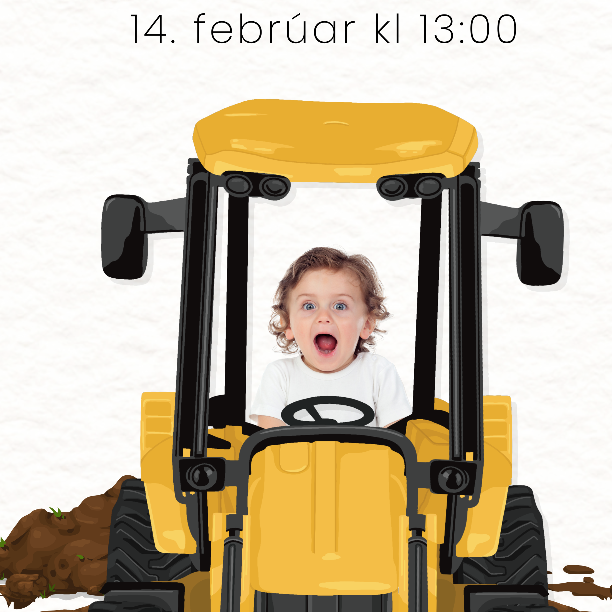 Afmælis Boðskort | Traktór