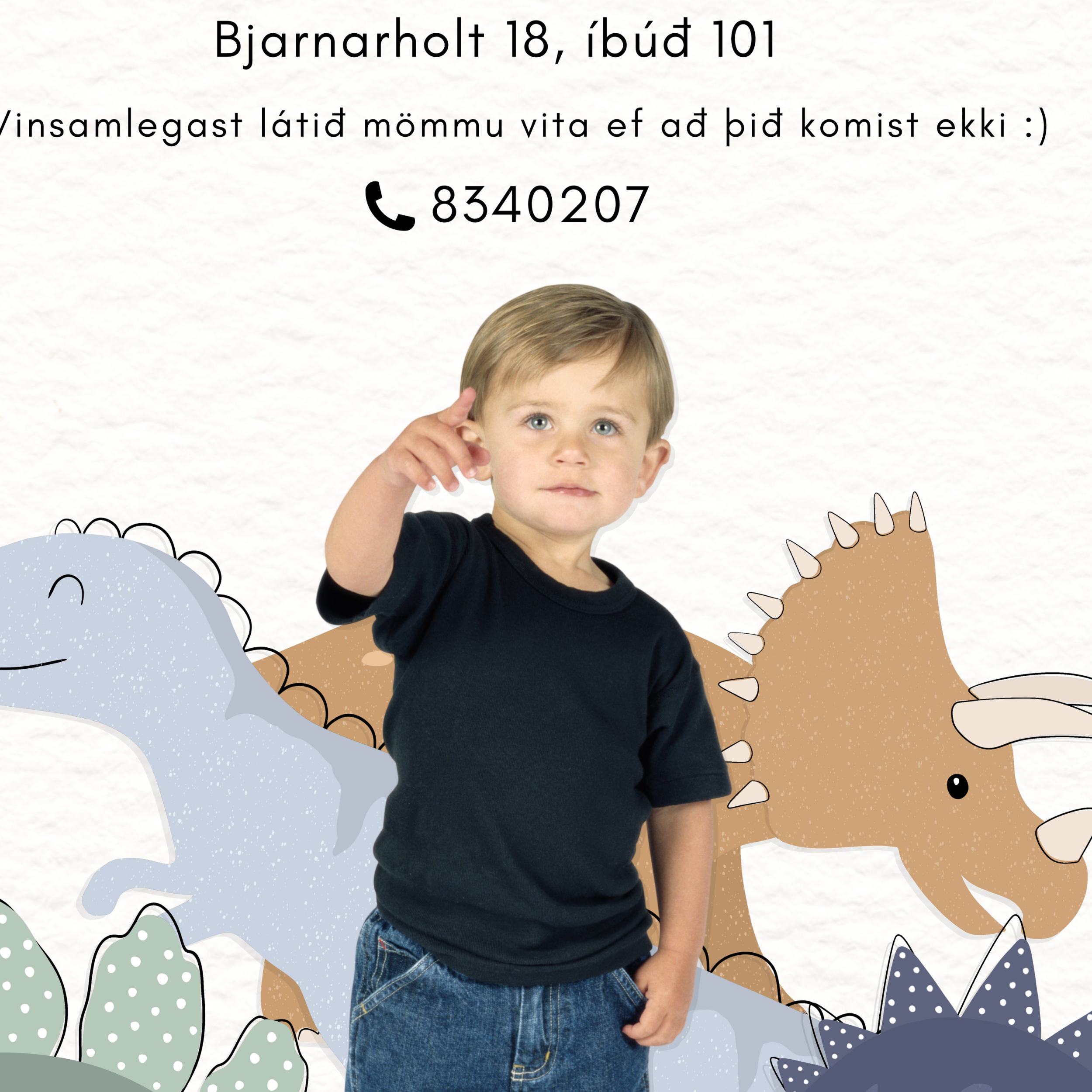 Afmælis Boðskort | Risaeðlur