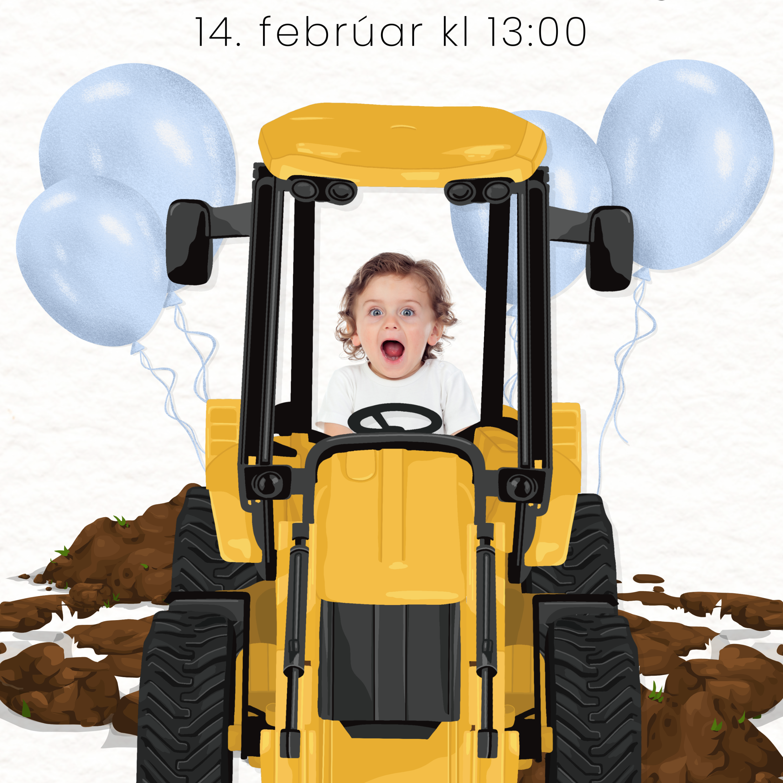 Afmælis Boðskort | Traktór