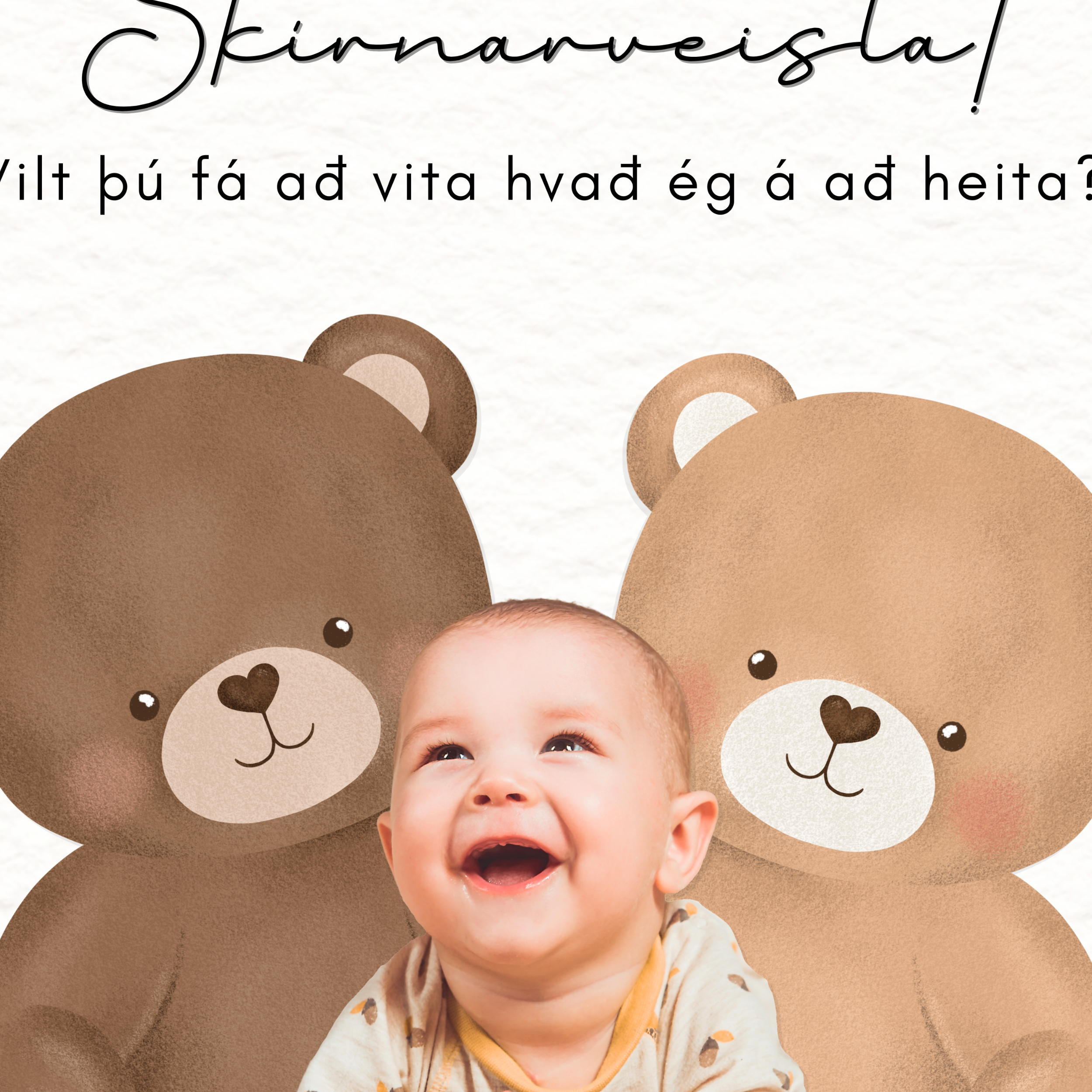 Bangsar Knúsast Boðskort | Sérsniðið