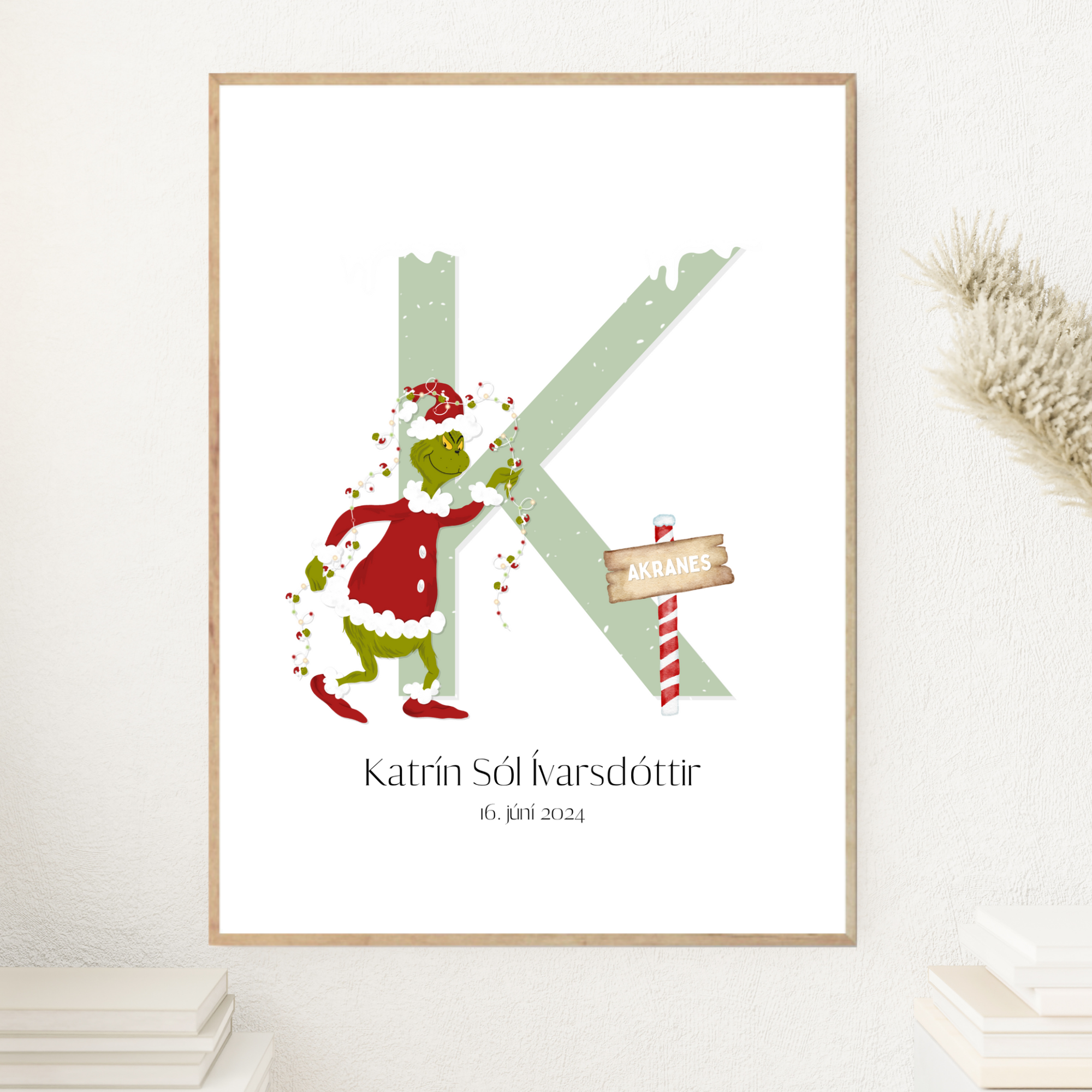 Christmas Letter & Birth Details | The Grinch Green