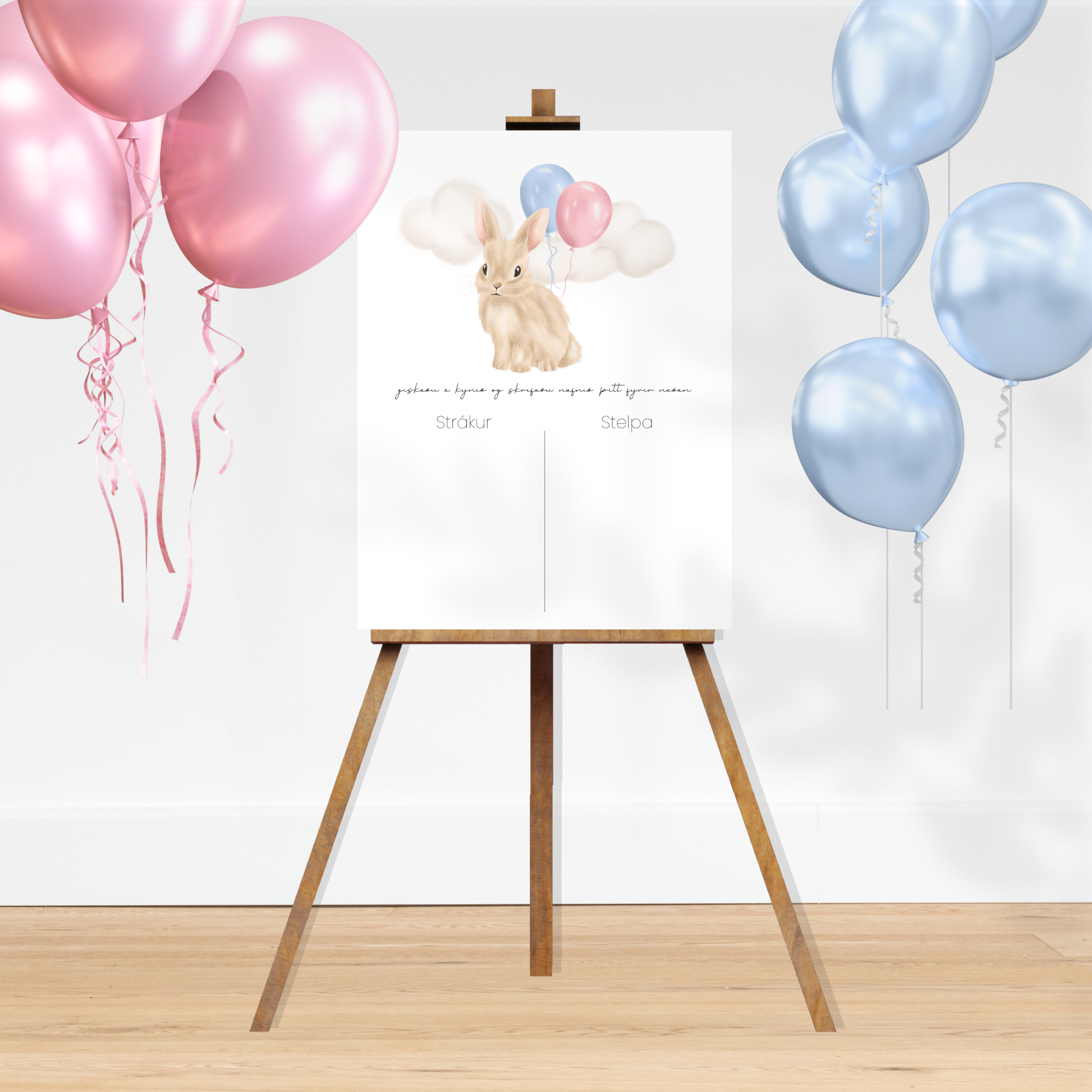 Kanínu Giskaðu Kynið Spjald