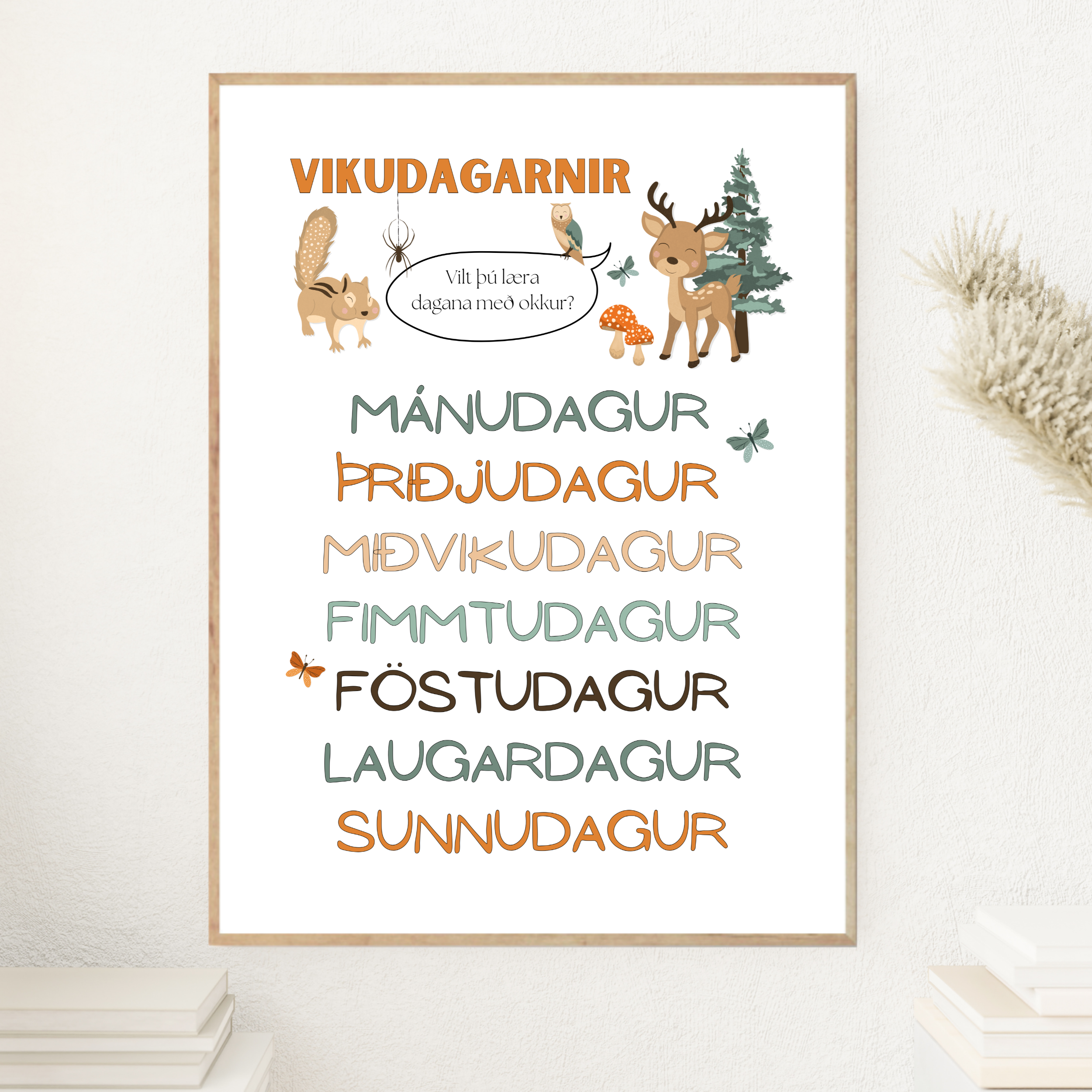 Días de la semana en el bosque