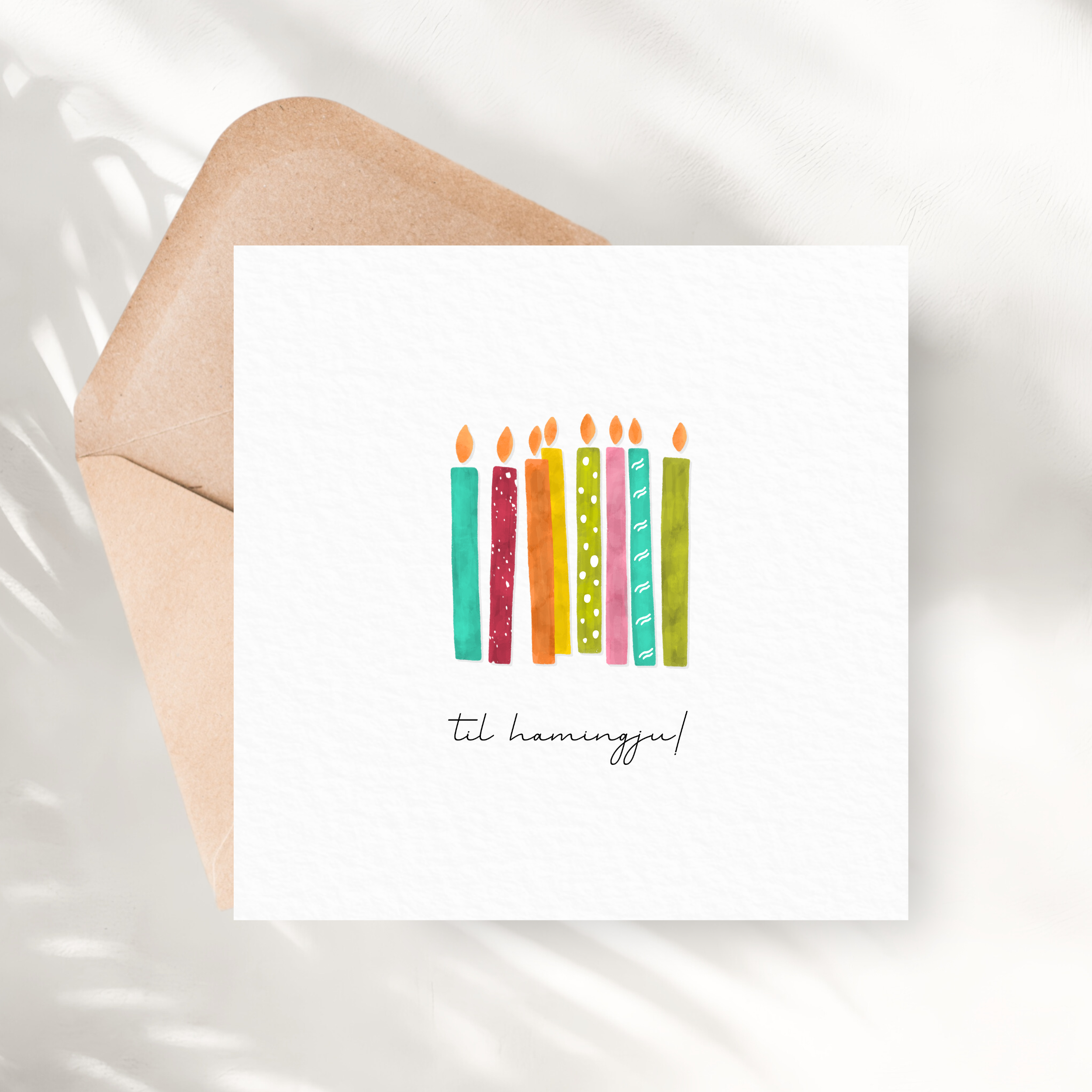 Afmæliskerti með texta