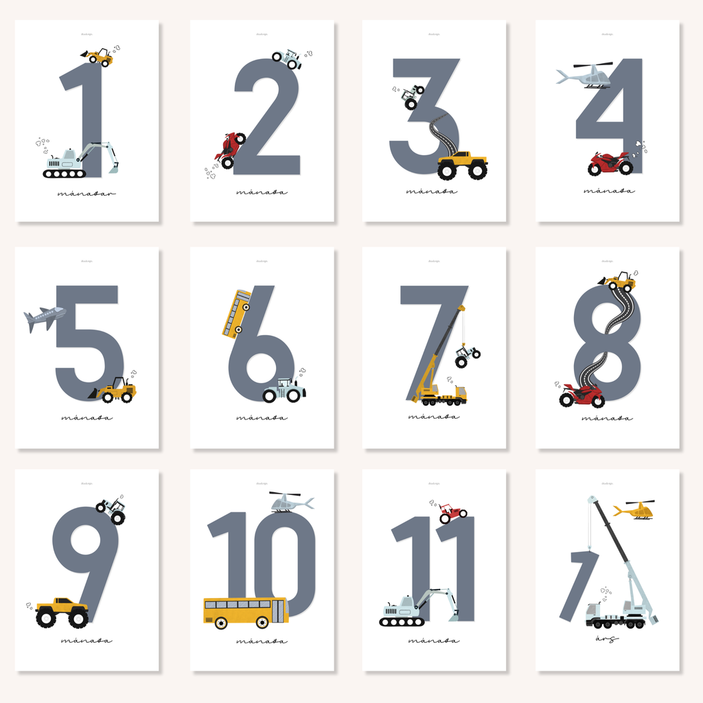 Mánaðarspjöld | Bílar/Farartæki