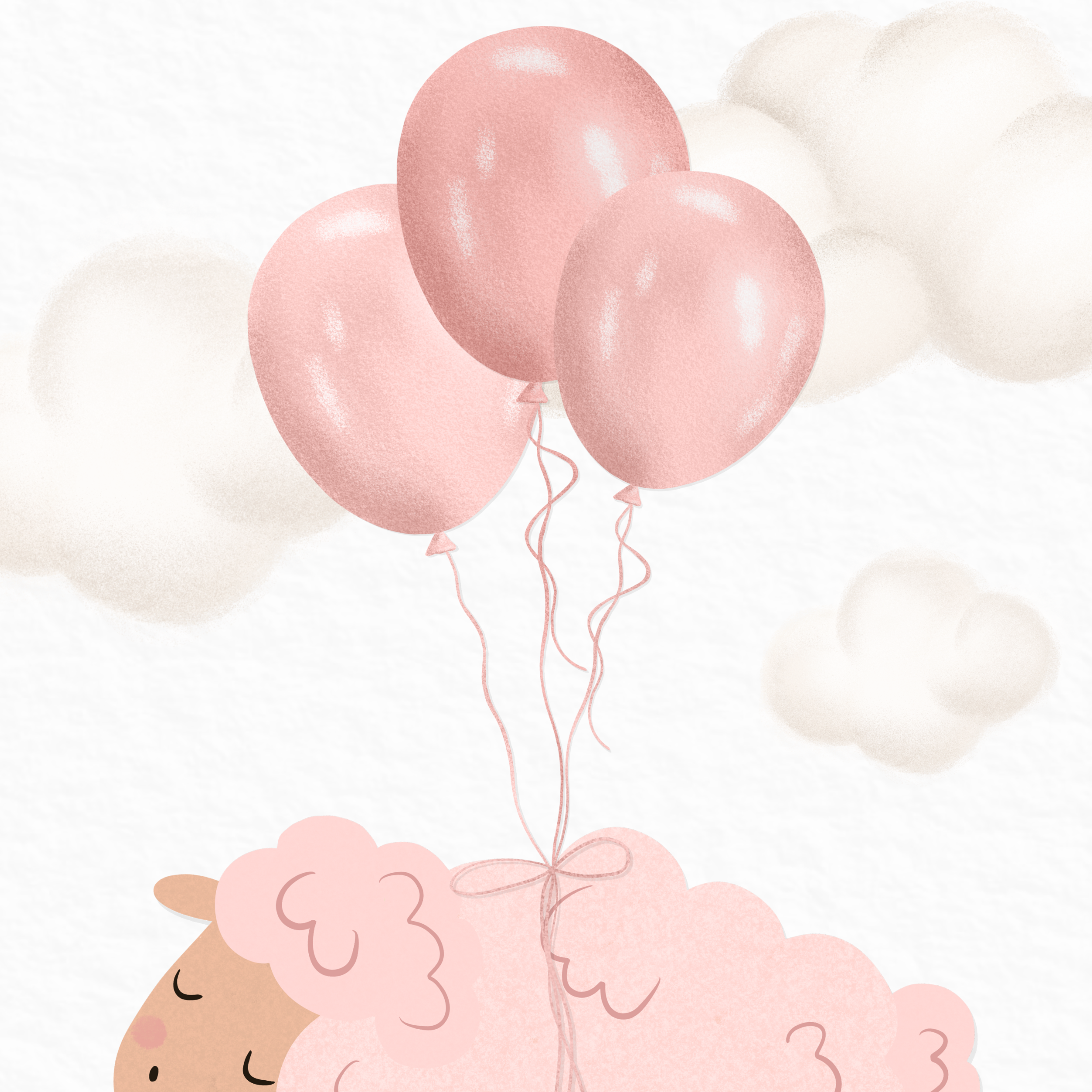 Kinda Kort | Bleikar Blöðrur