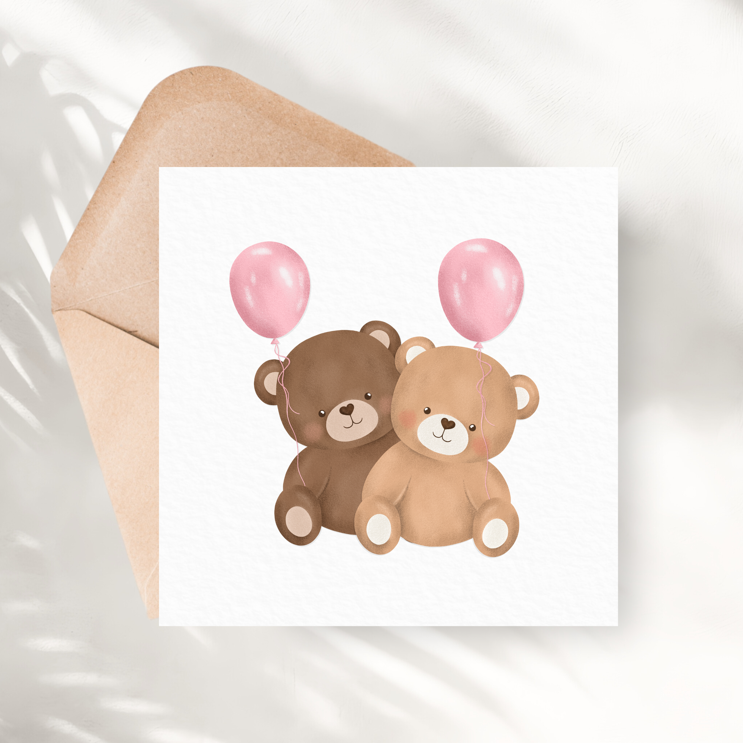 Bangsar Knúsast Kort | Bleikar Blöðrur