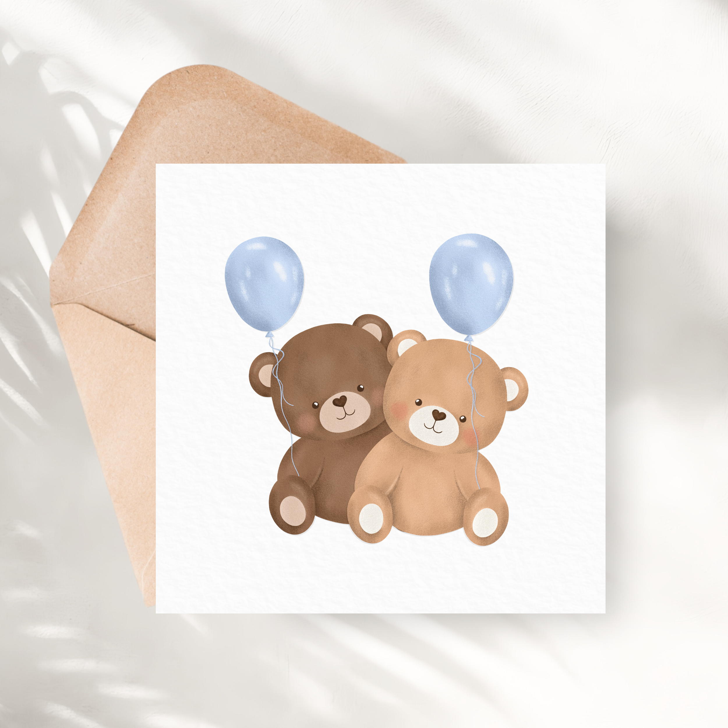 Bangsar Knúsast Kort | Bláar Blöðrur