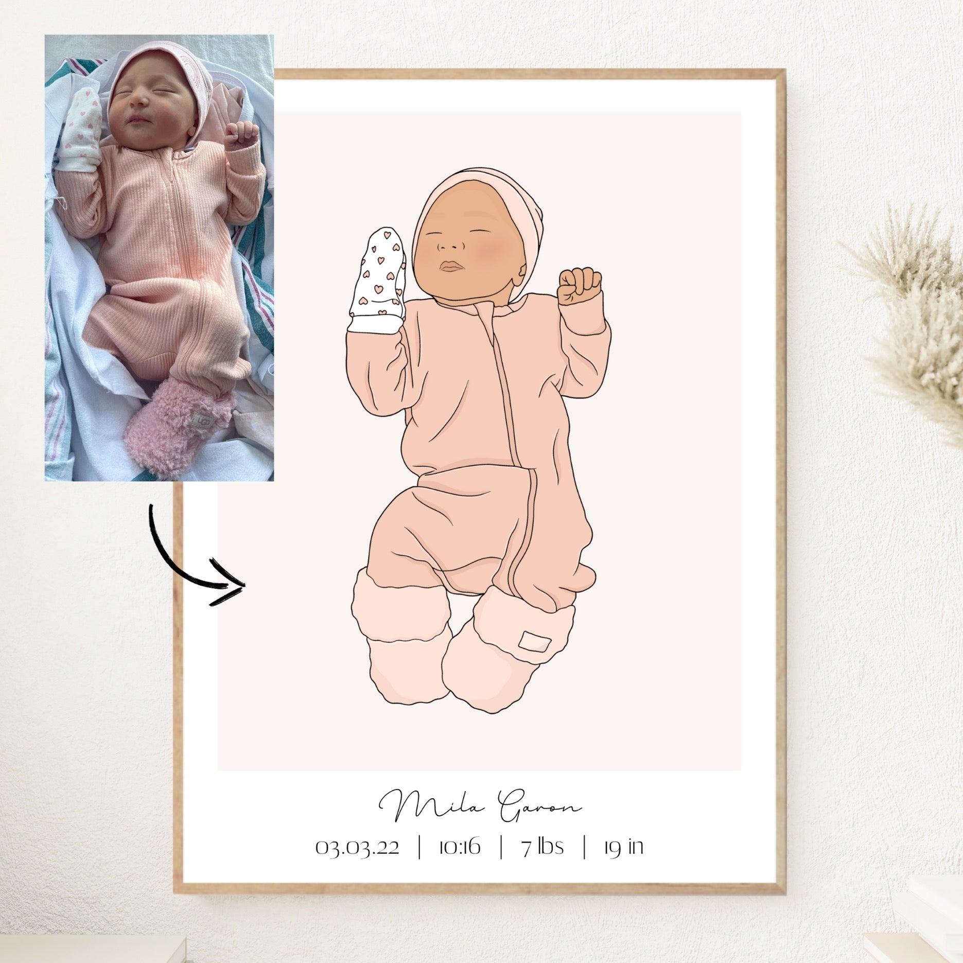 Personalised Baby Illustration