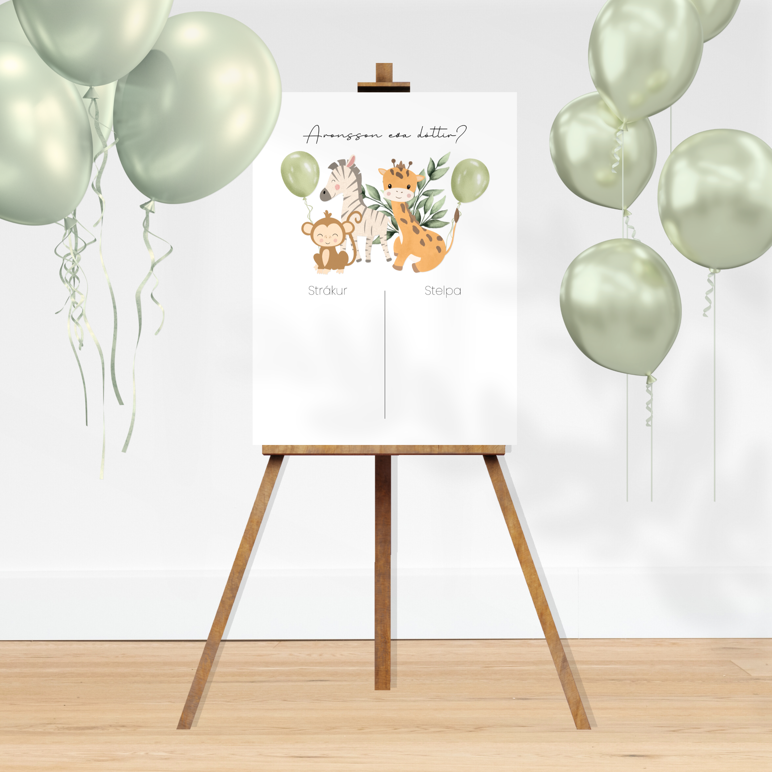 Safari Adivina el Signo de Género | Globos Verdes