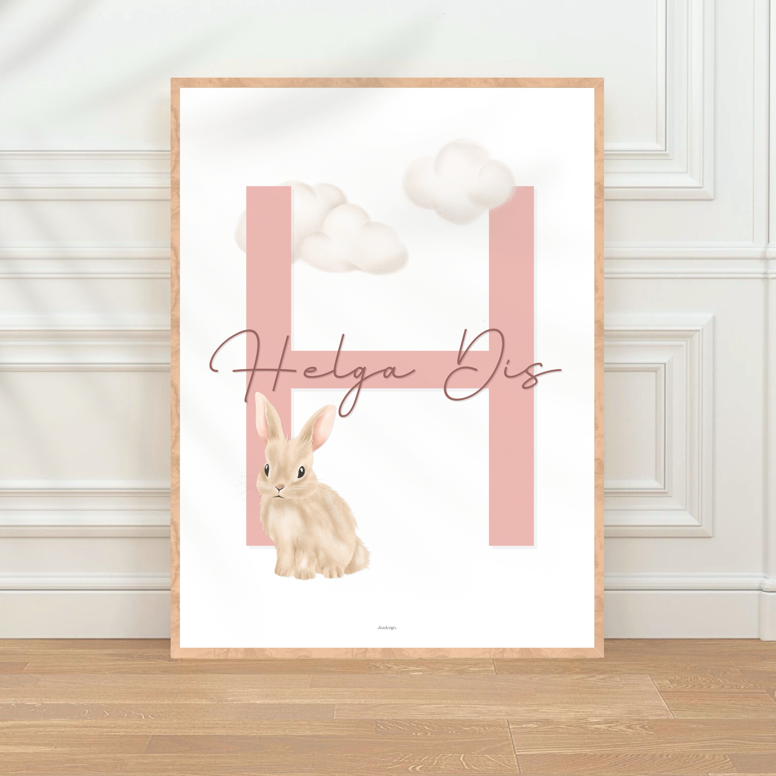 Kanínu Stafur & Nafn | Bleikur