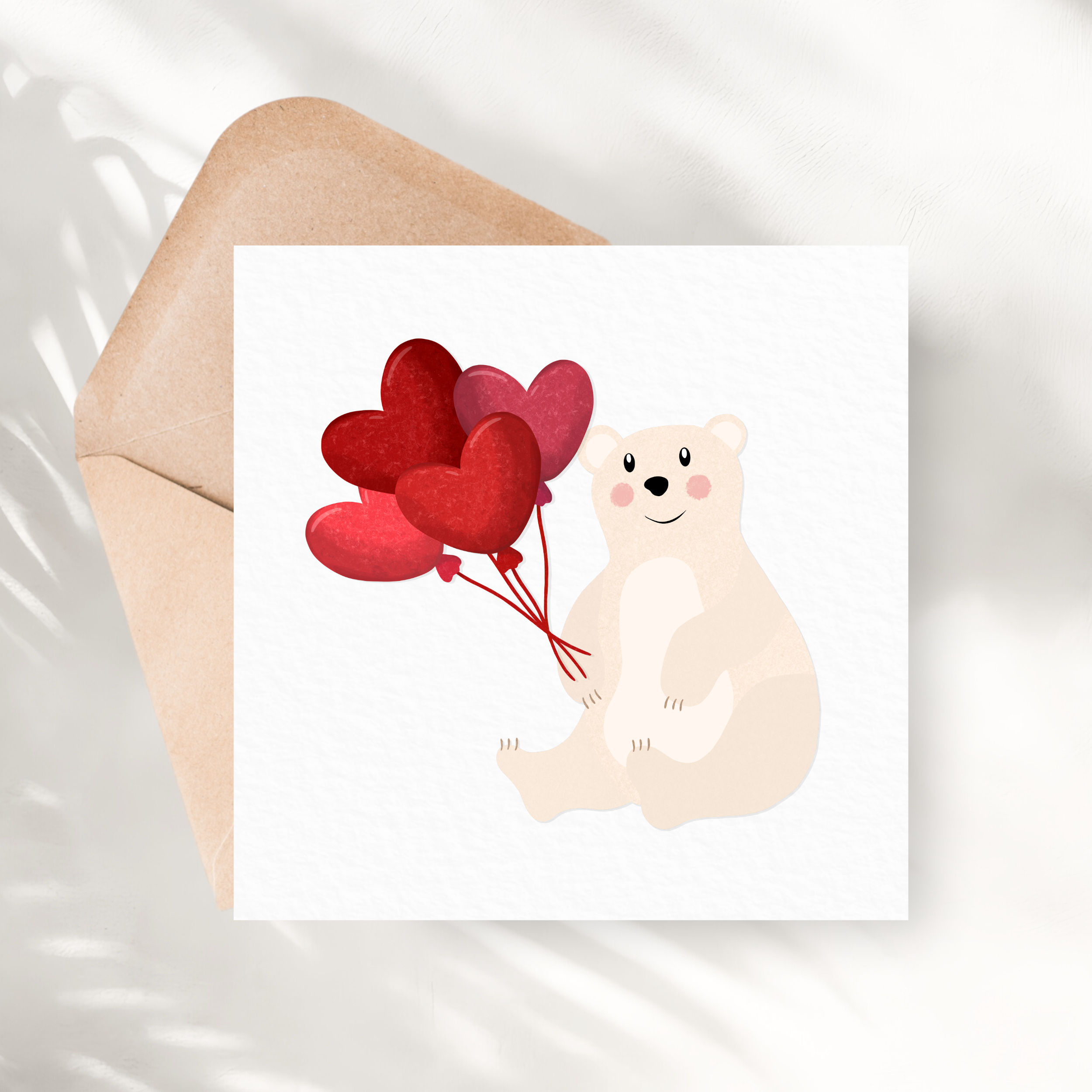 Globos de corazón de oso polar