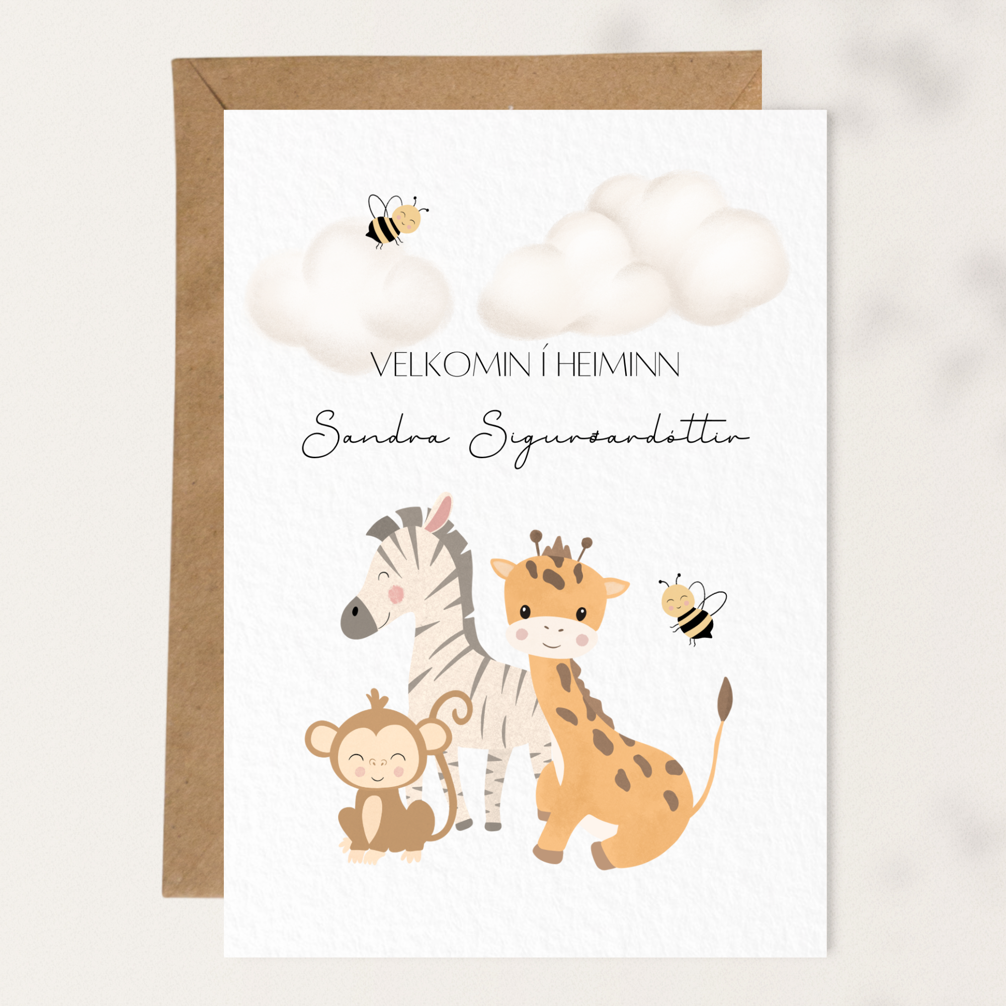 welcome baby | safari animals