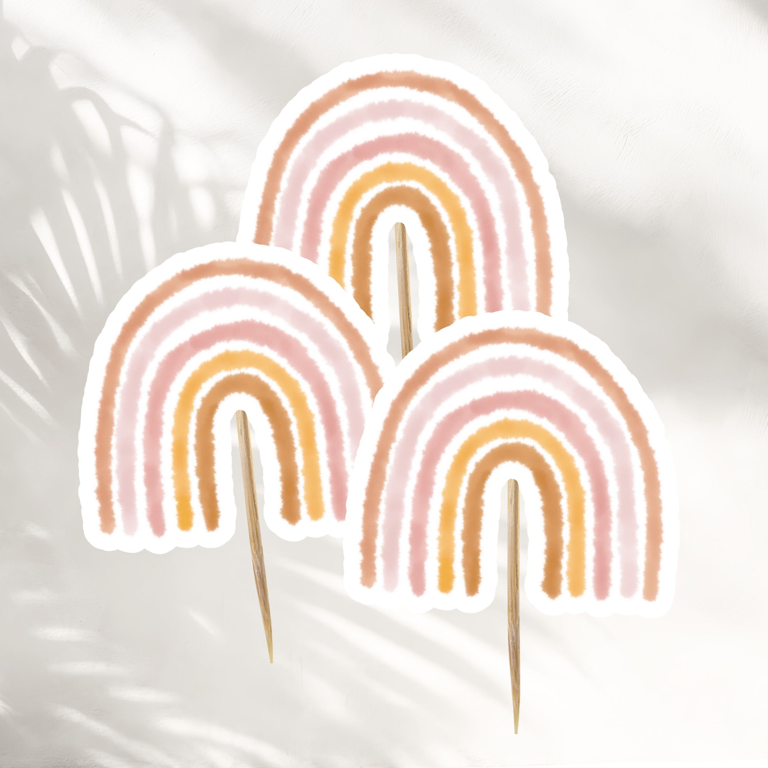 Regnboga Kökupinnar | Bleikur Vatnslitur