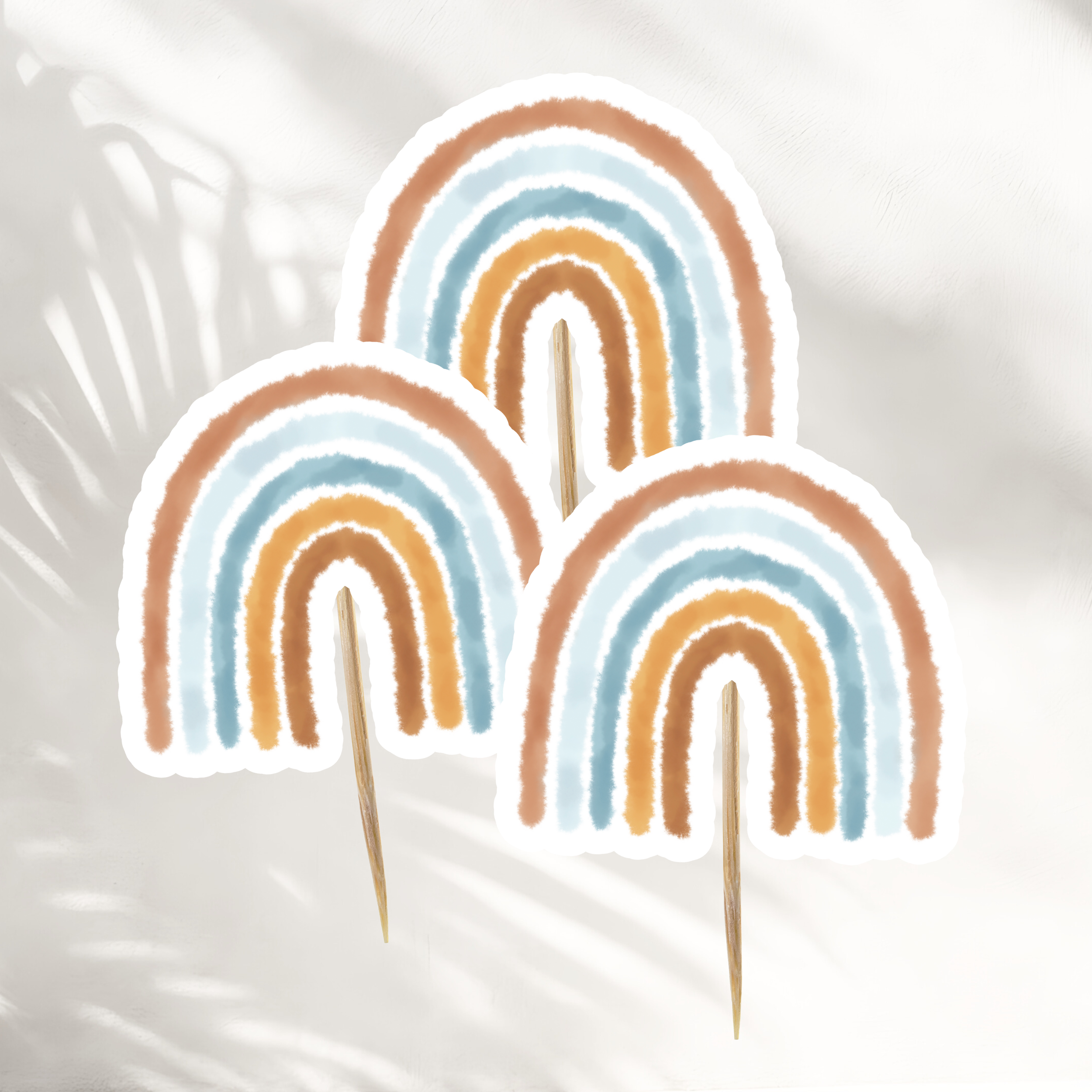 Regnboga Kökupinnar | Blár Vatnslitur