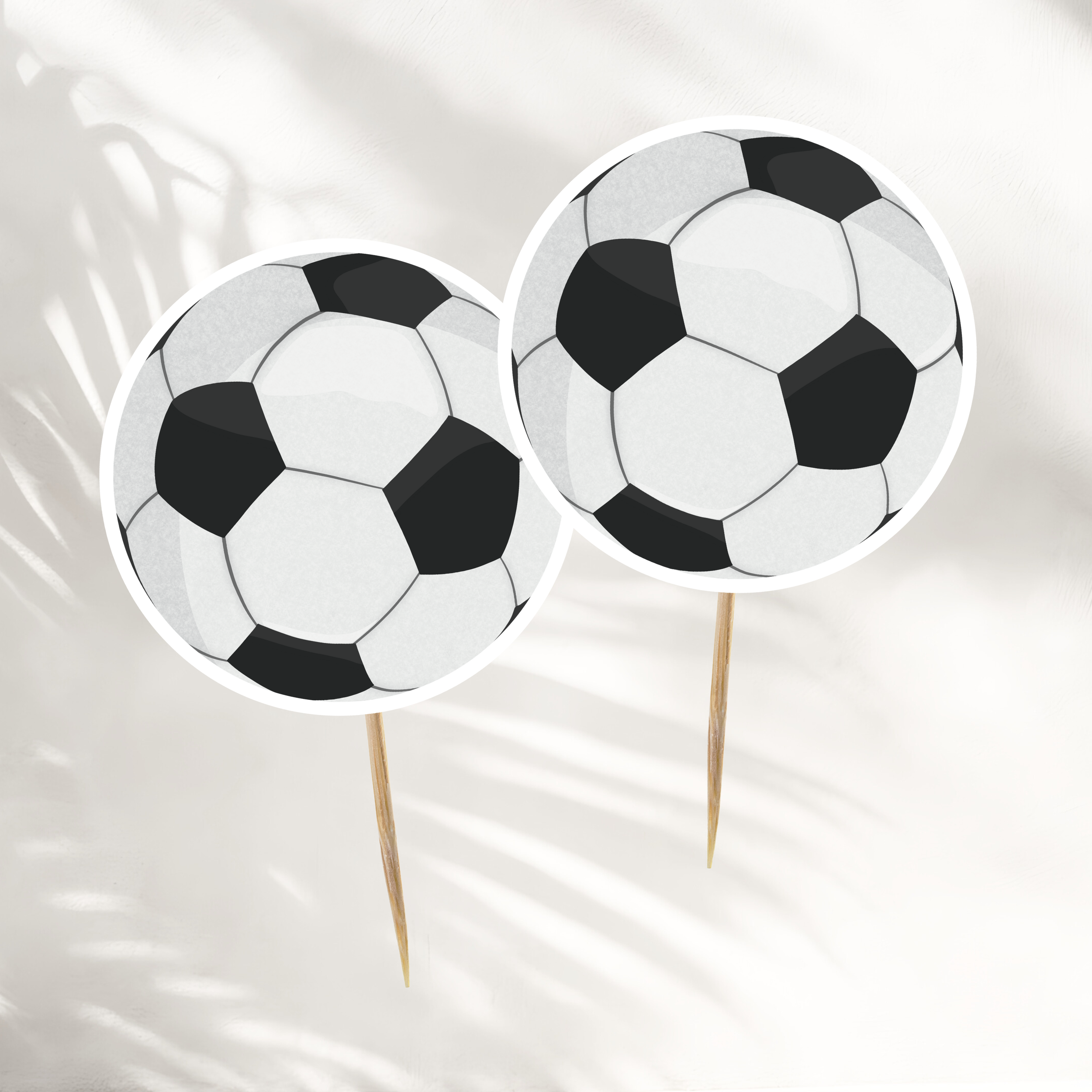 Adornos para tartas de fútbol