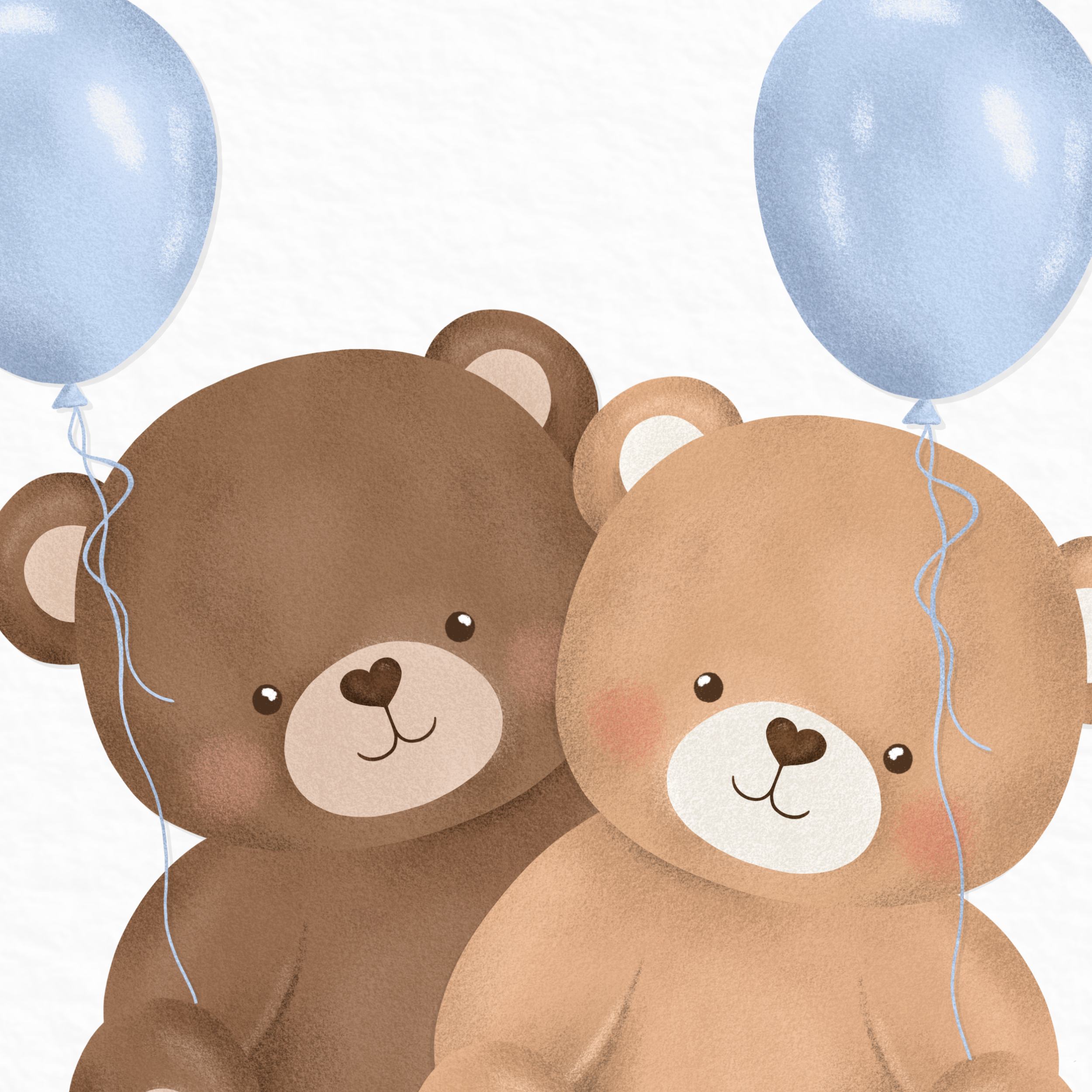 Bangsar Knúsast Kort | Bláar Blöðrur