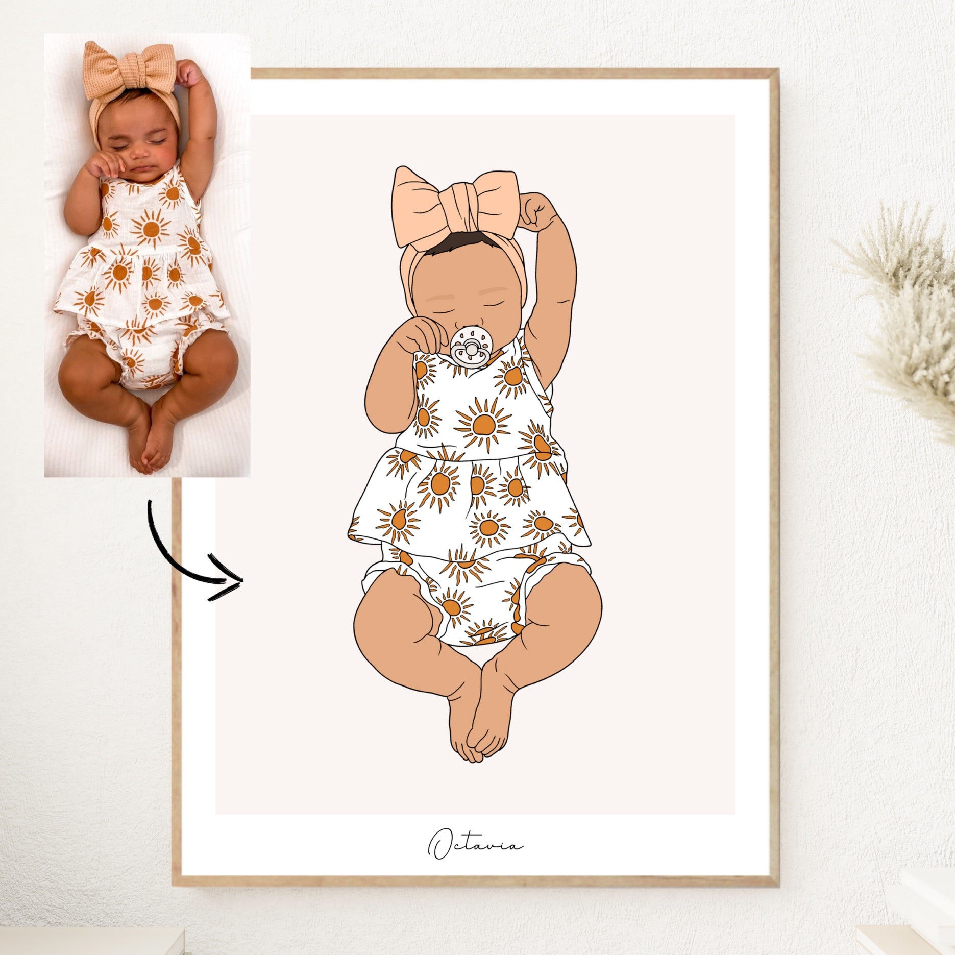 Personalised Baby Illustration