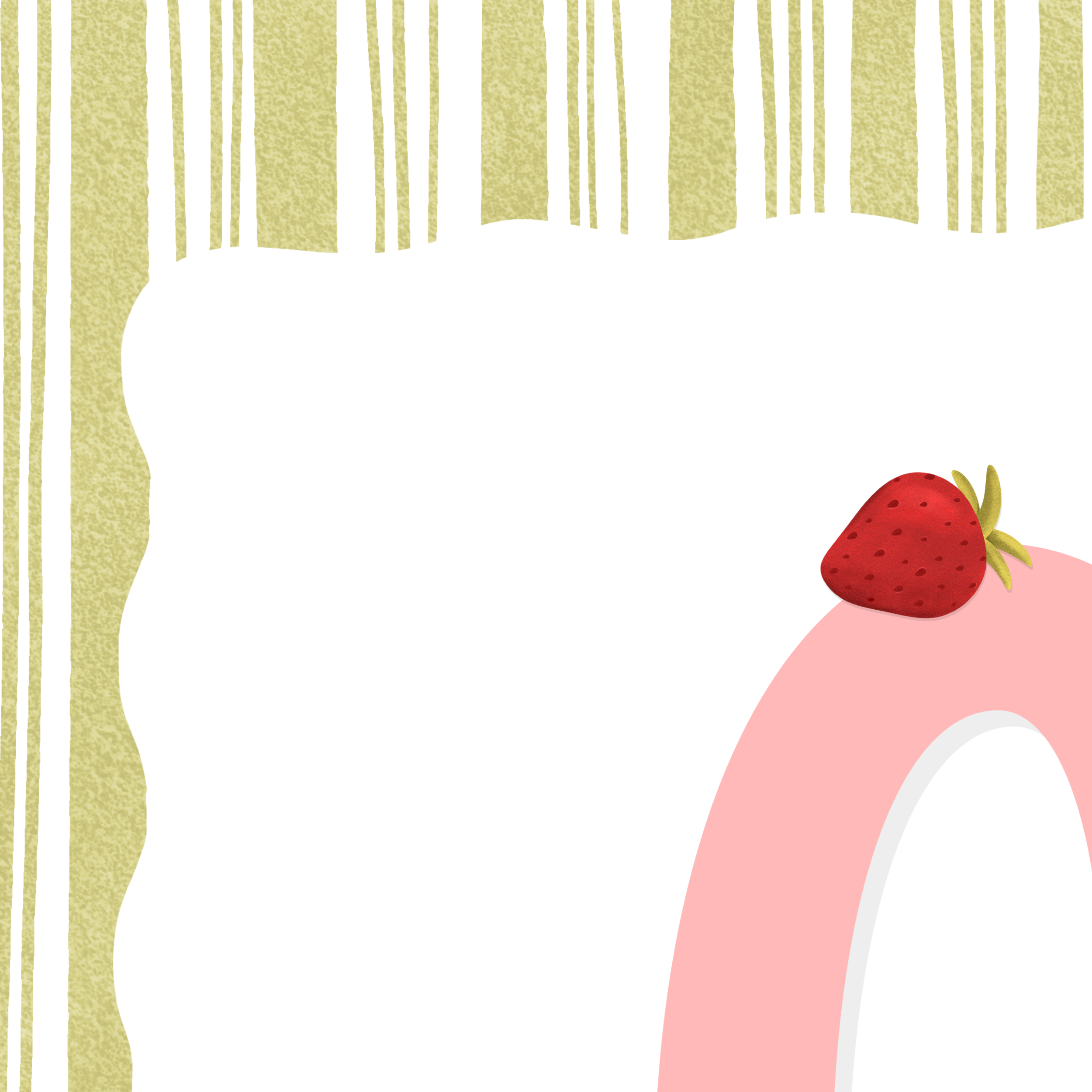 Letra de fresa y detalles de nacimiento | Verde