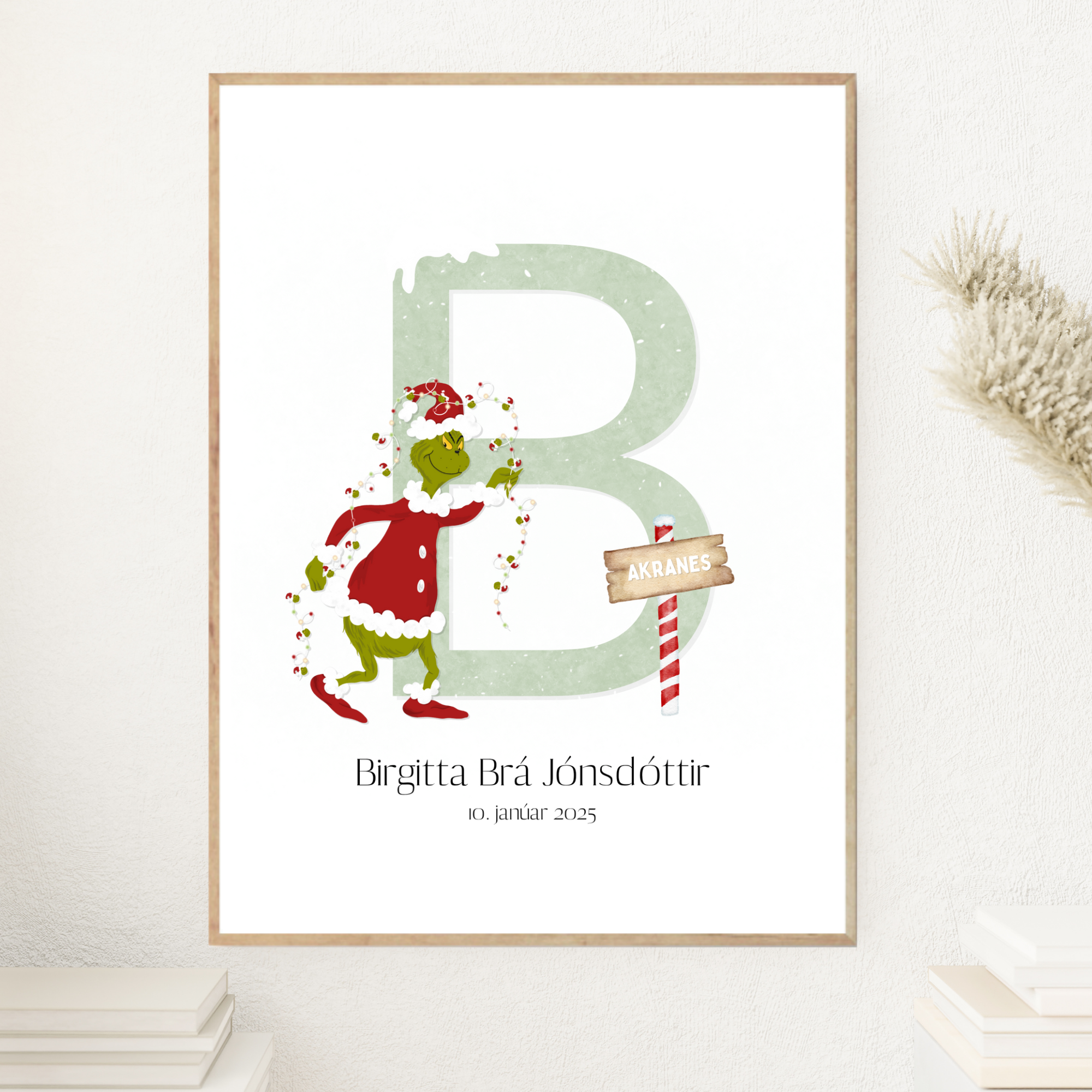 Christmas Letter & Birth Details | The Grinch Green