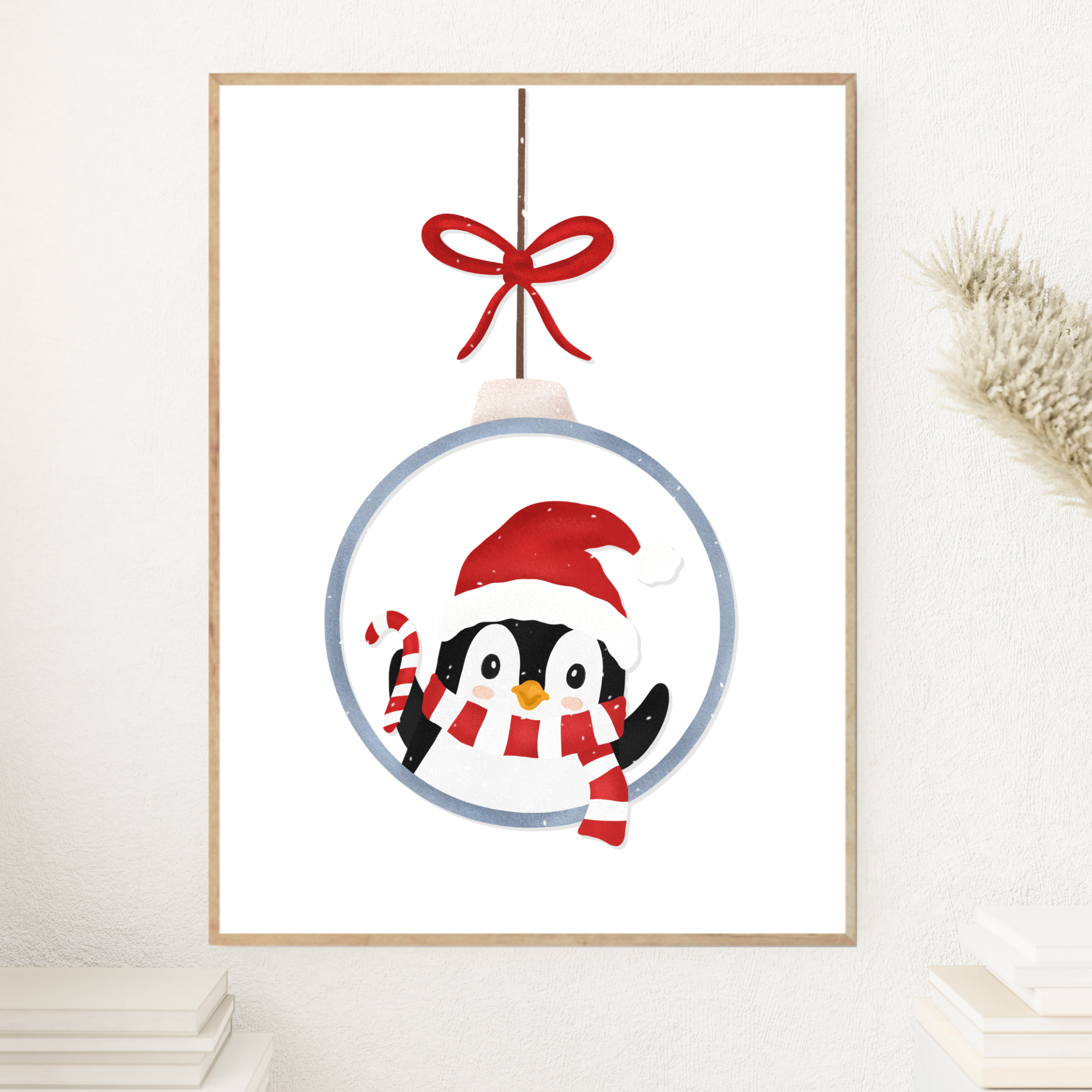 Christmas Penguin Ornament Poster
