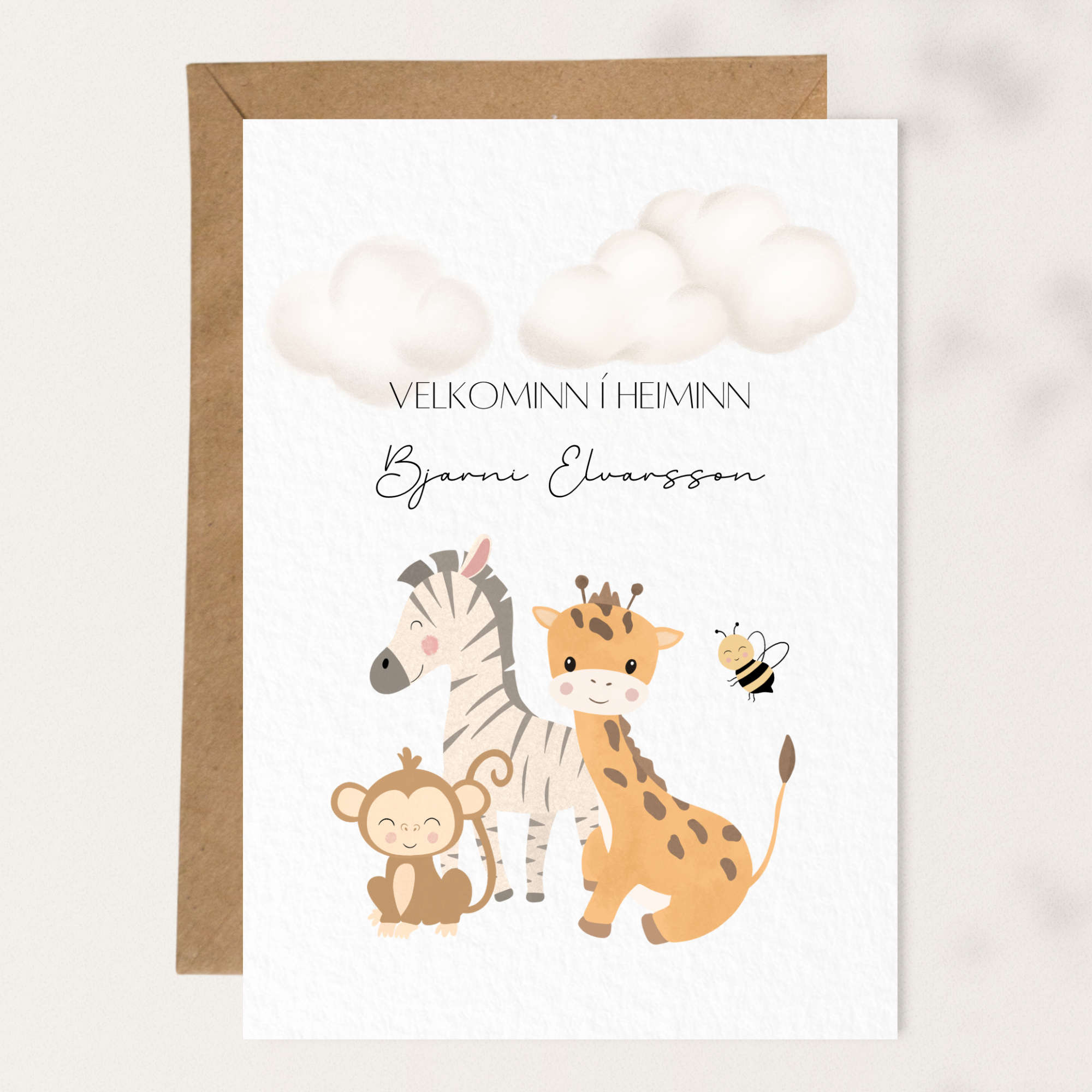 welcome baby | safari animals