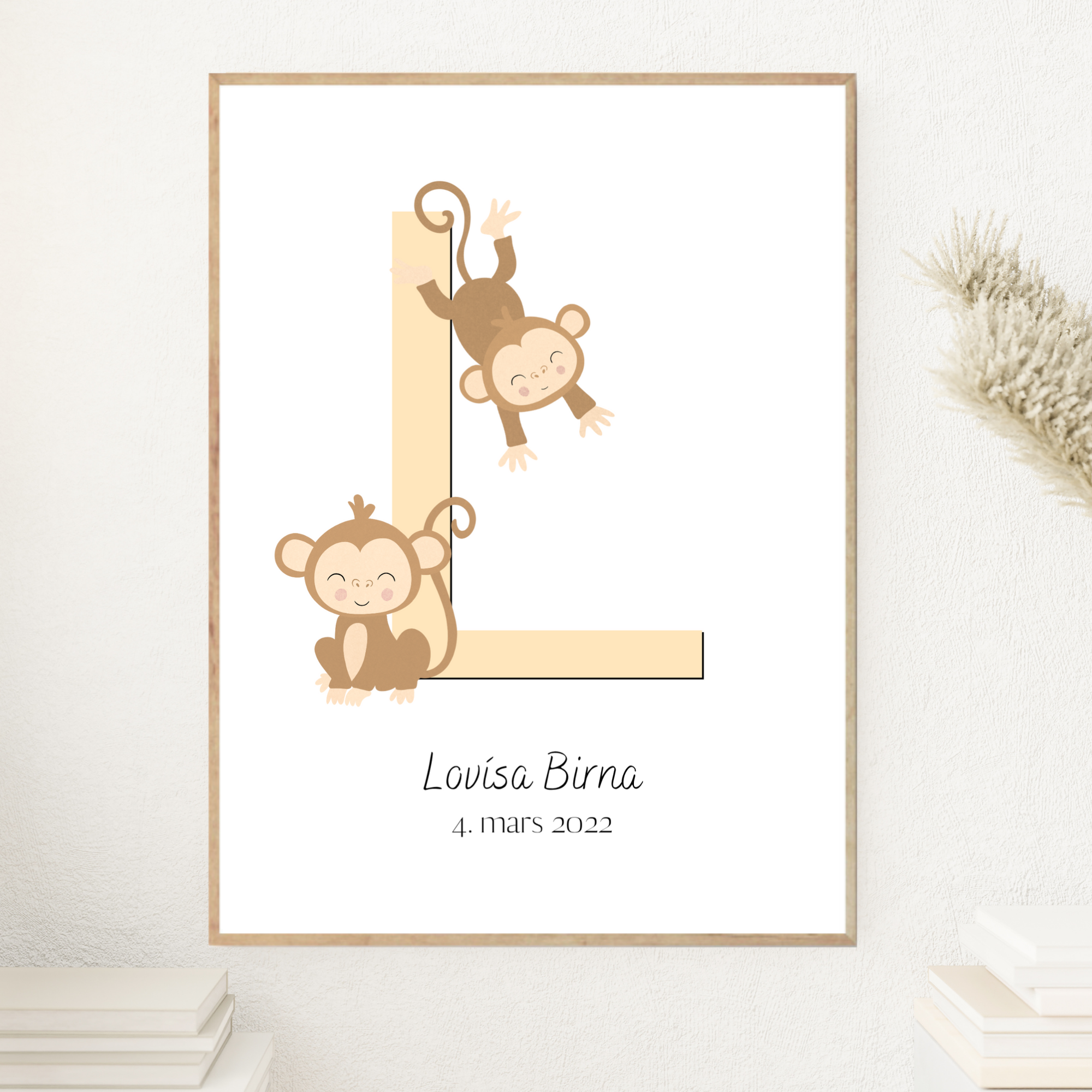 Monkey Letter & Birth Details | Yellow
