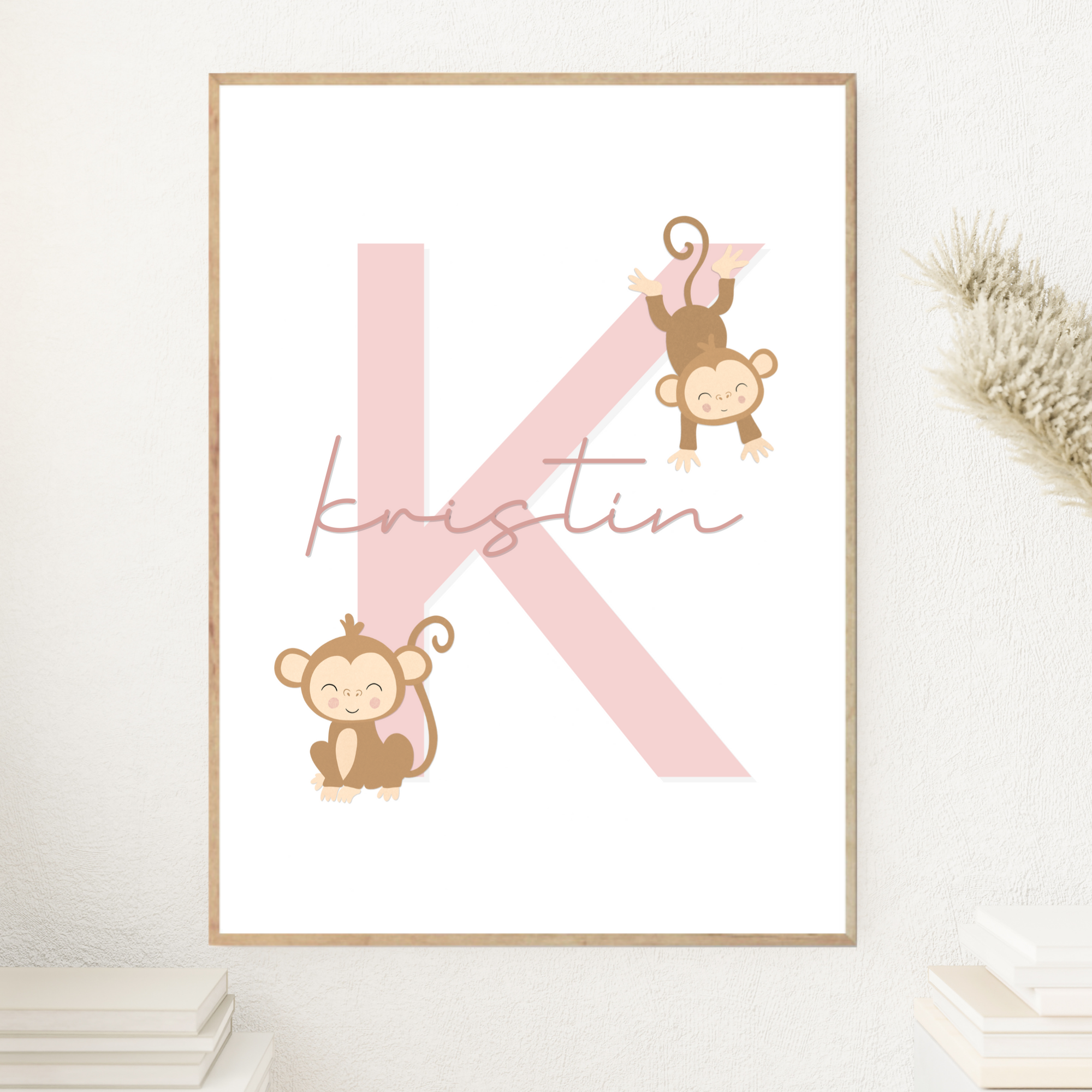 Monkey Letter & Name | Pink
