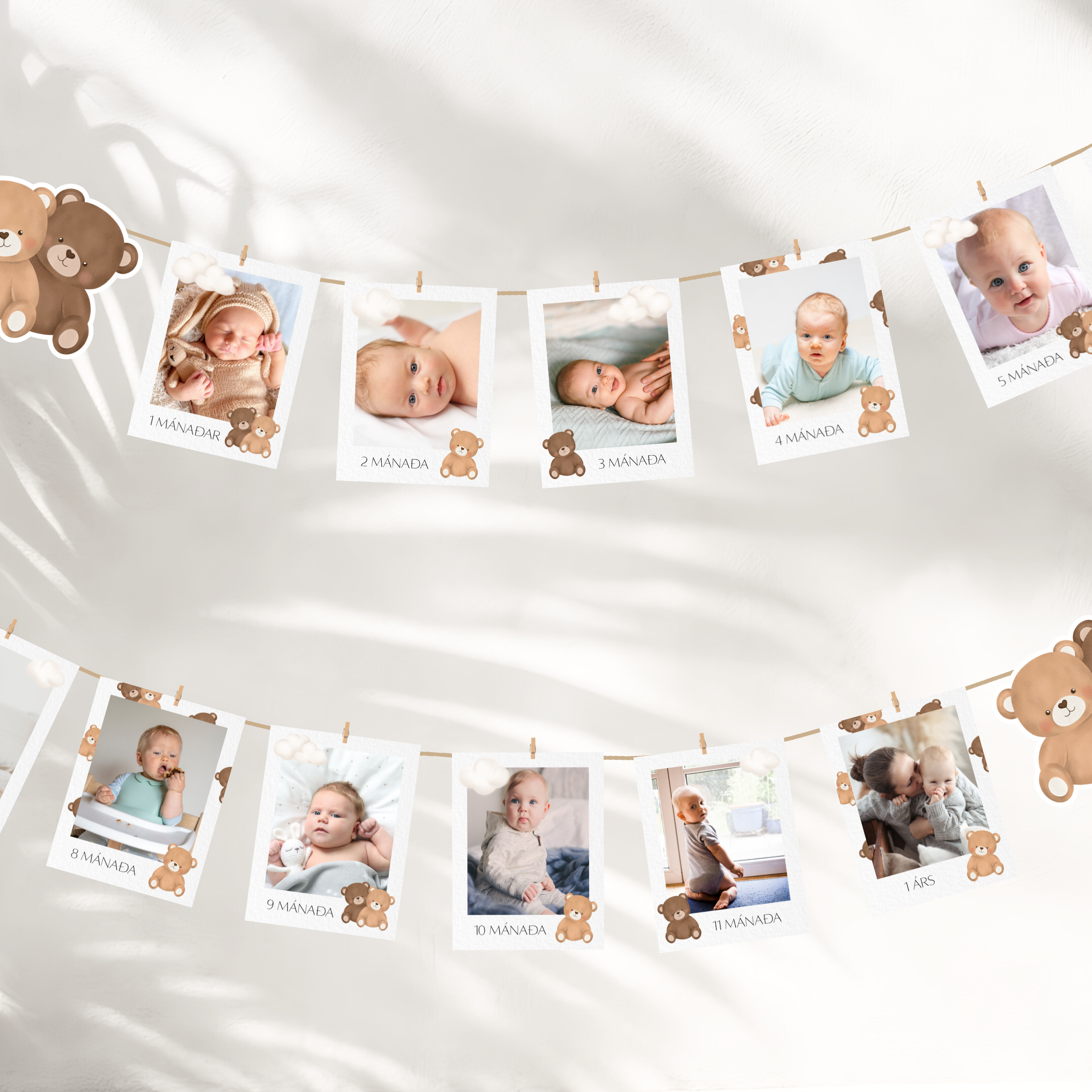 Bear Monthly Garland