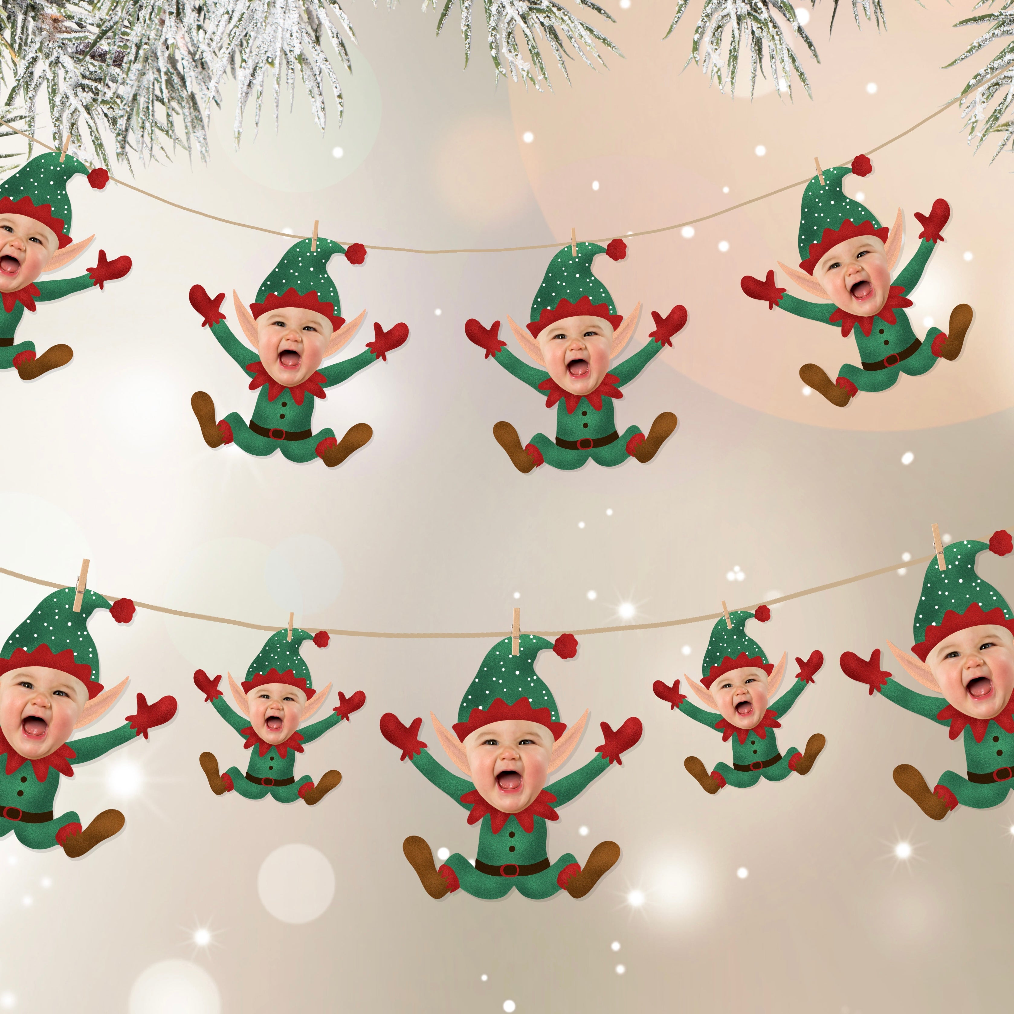 Personalized Elf Garland