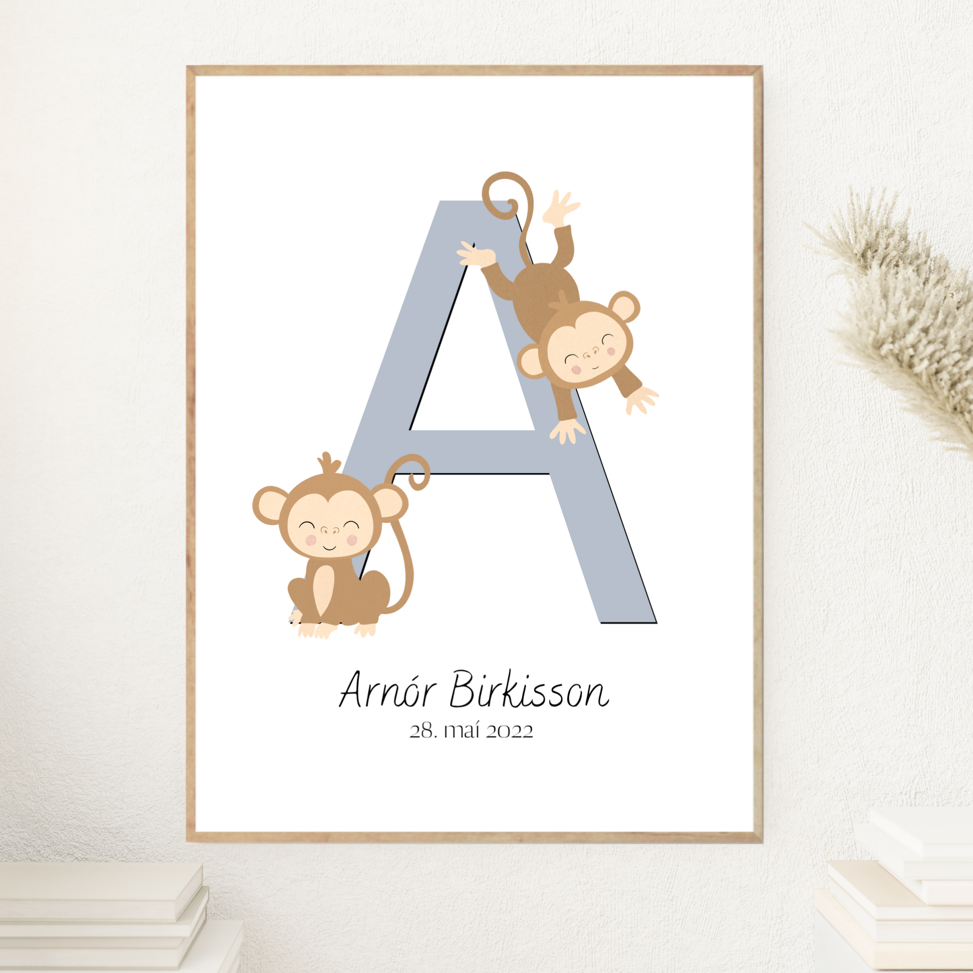Monkey Letter & Birth Details | Blue