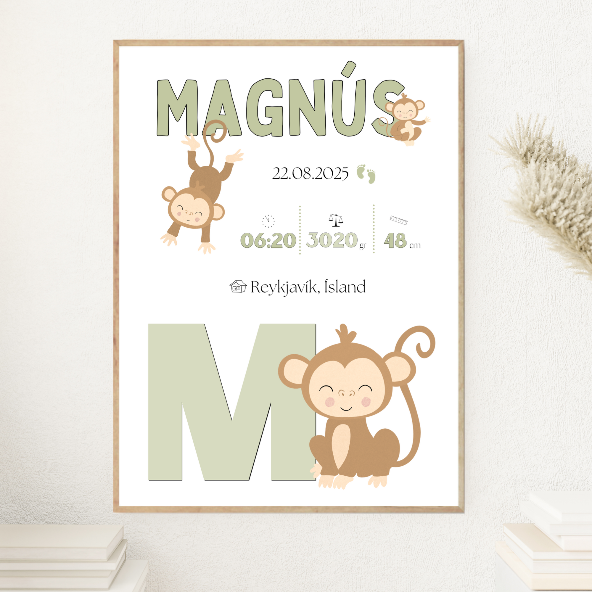 Monkey Birth Details | Blue & Green