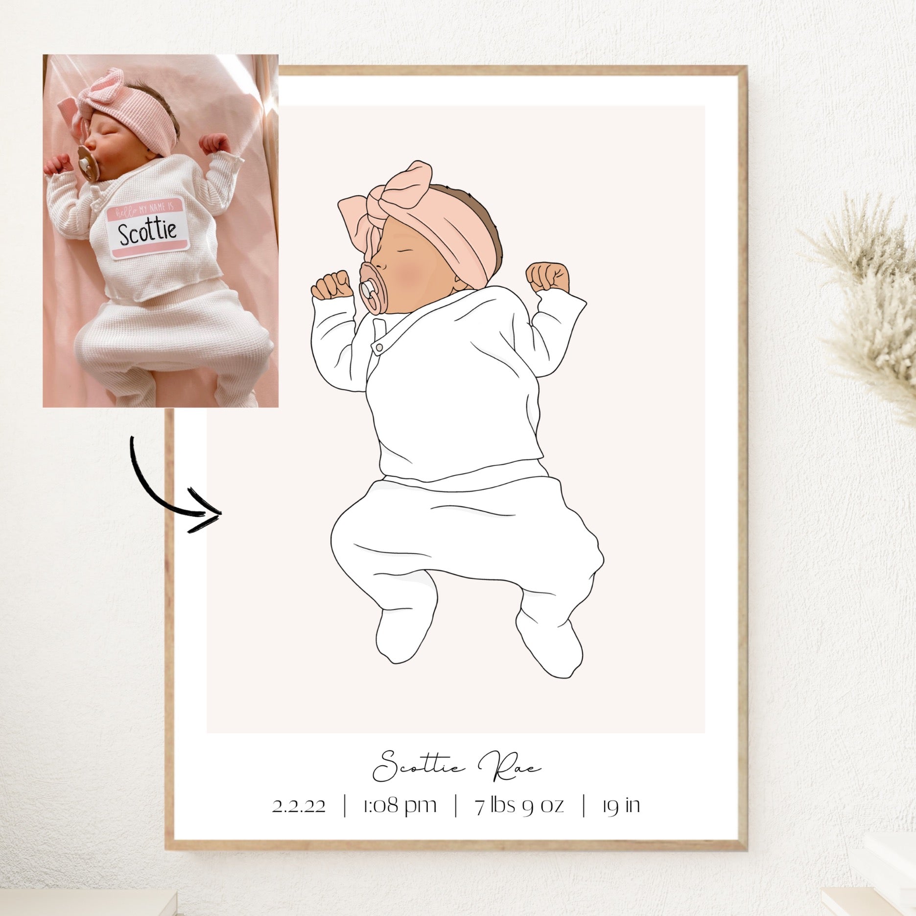Personalised Baby Illustration