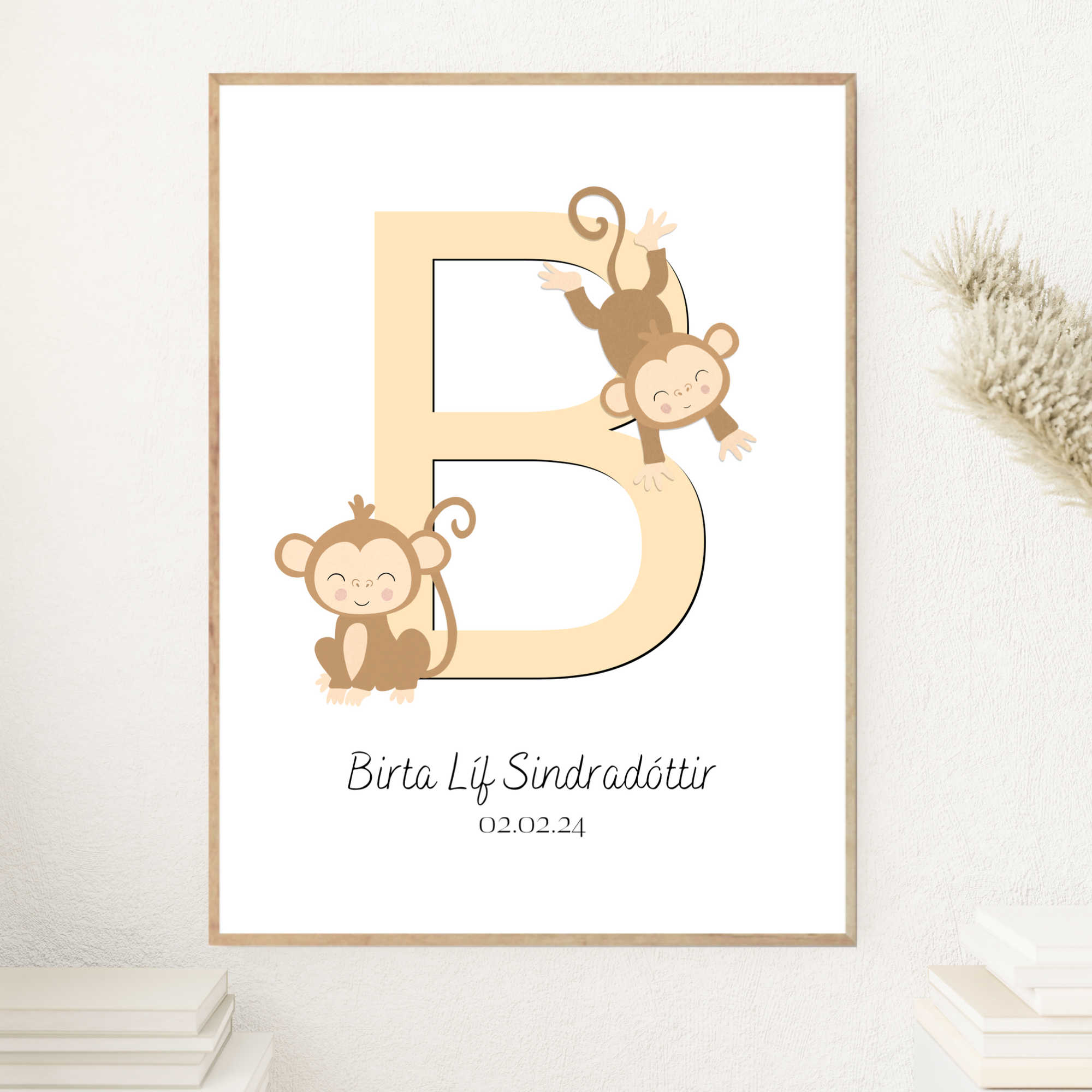 Monkey Letter & Birth Details | Yellow