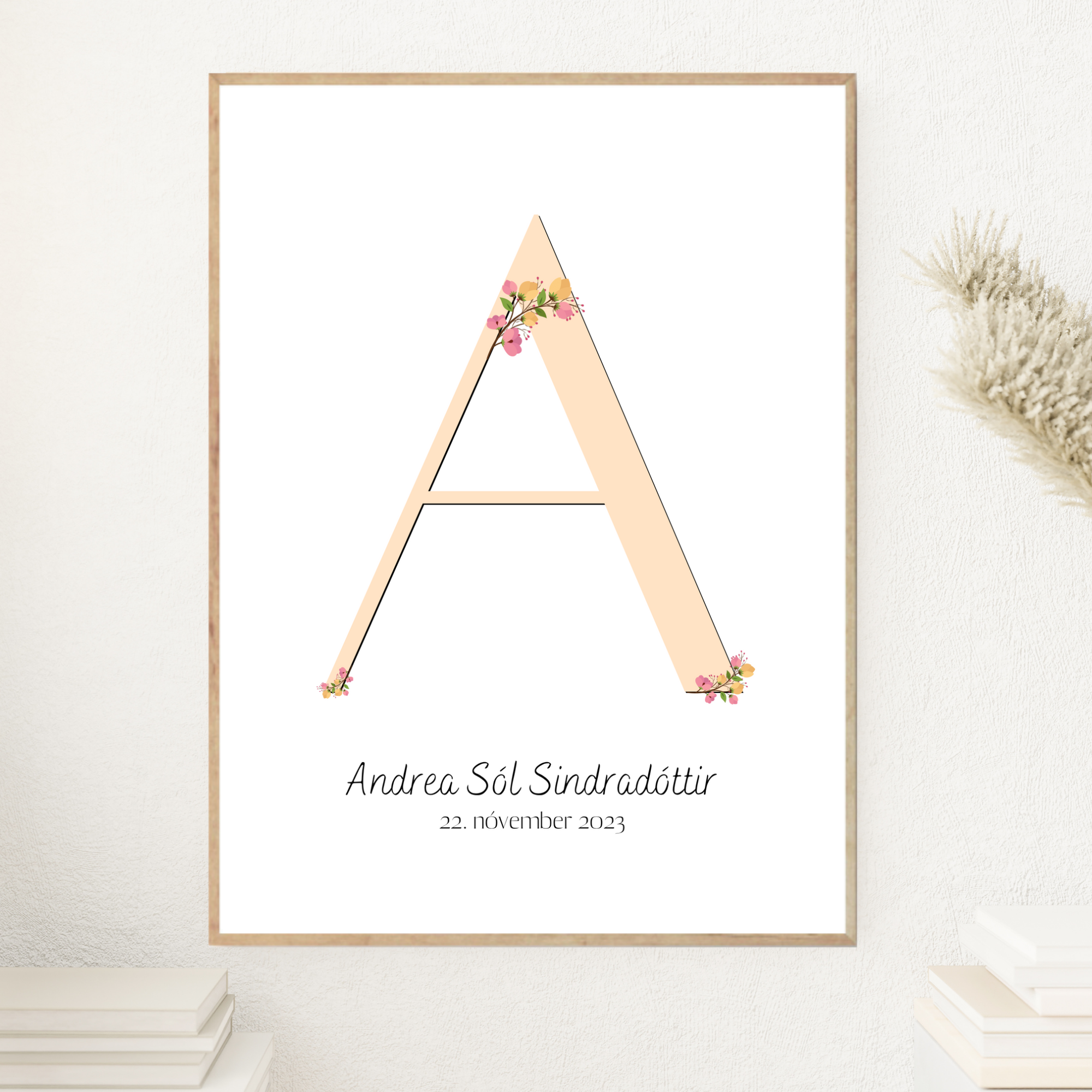 Flower Letter & Birth Details | Yellow