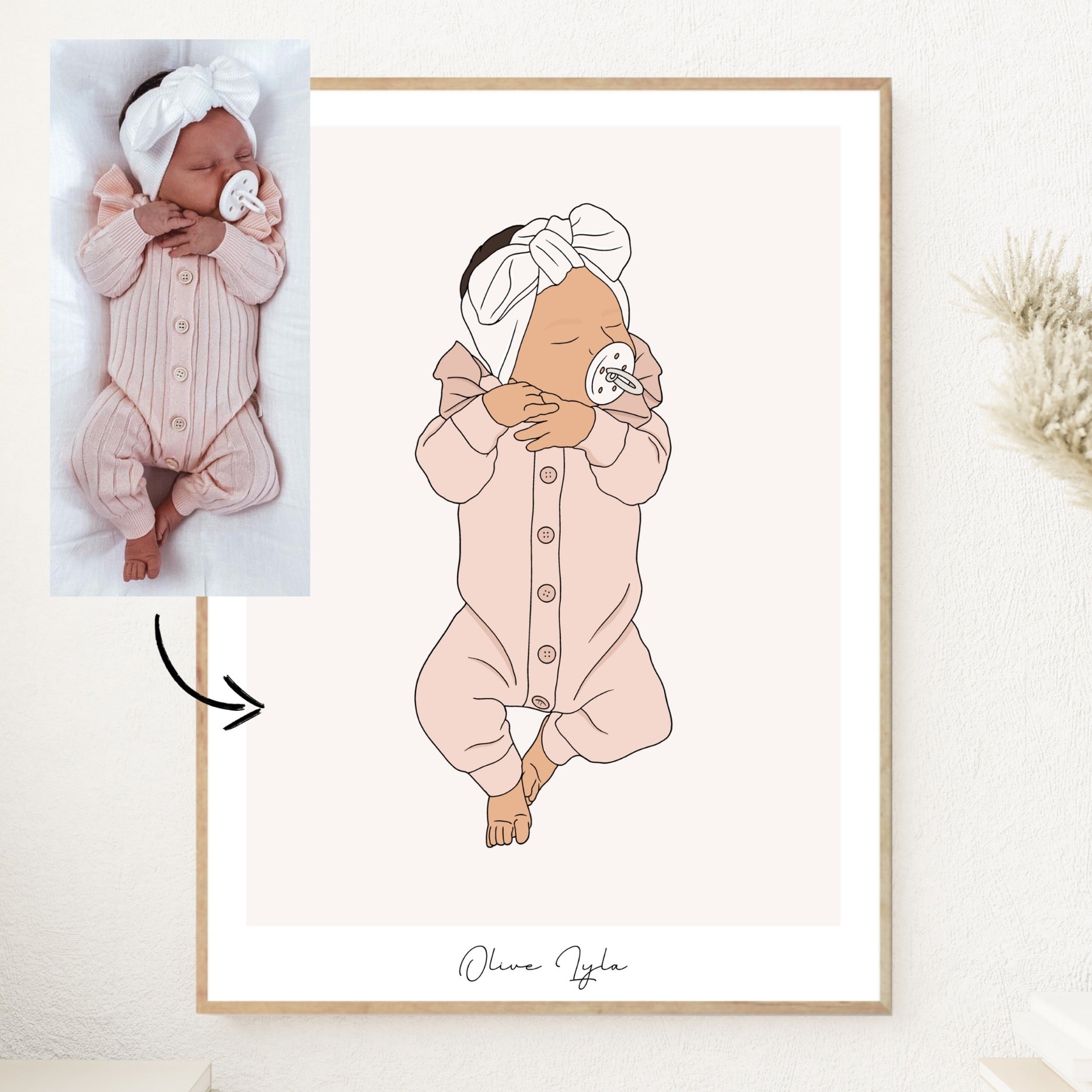 Personalised Baby Illustration
