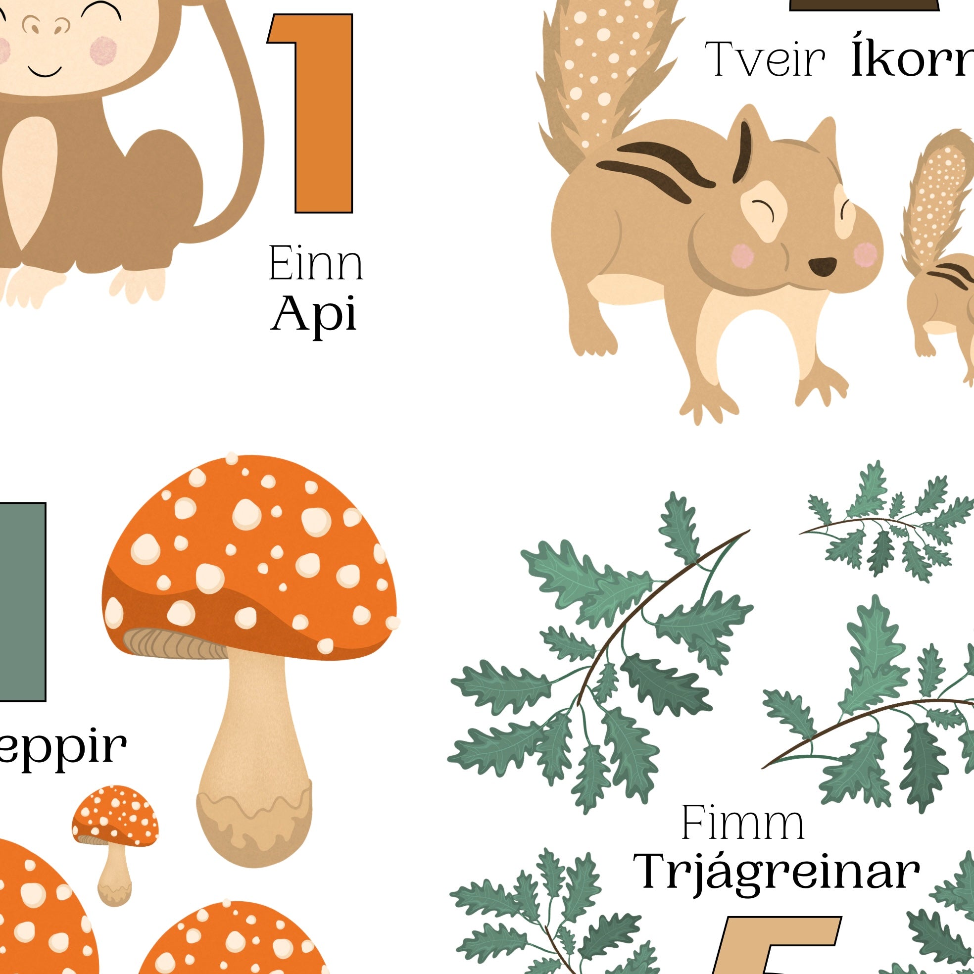 Woodland Animal Numbers
