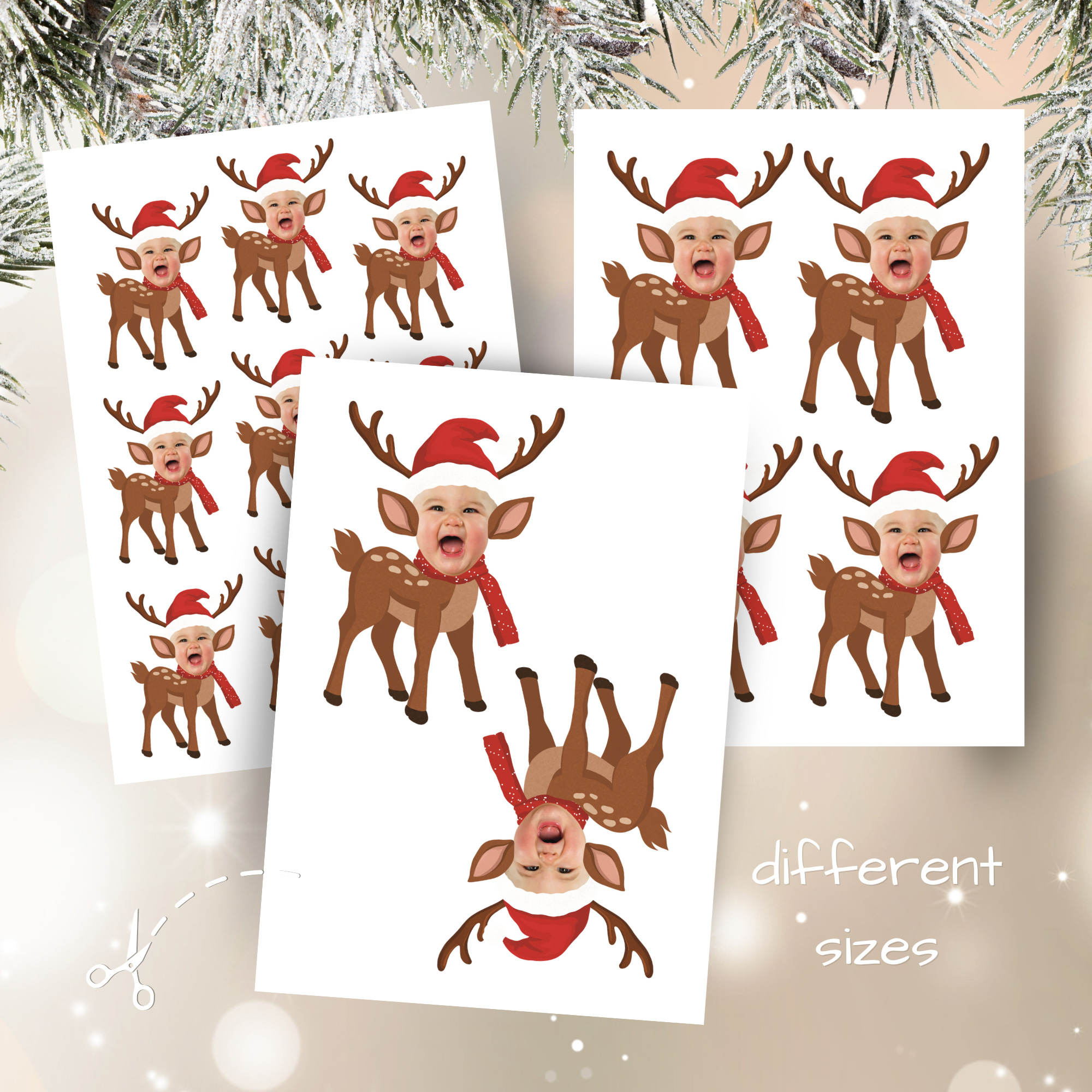 Personalized Reindeer Garland