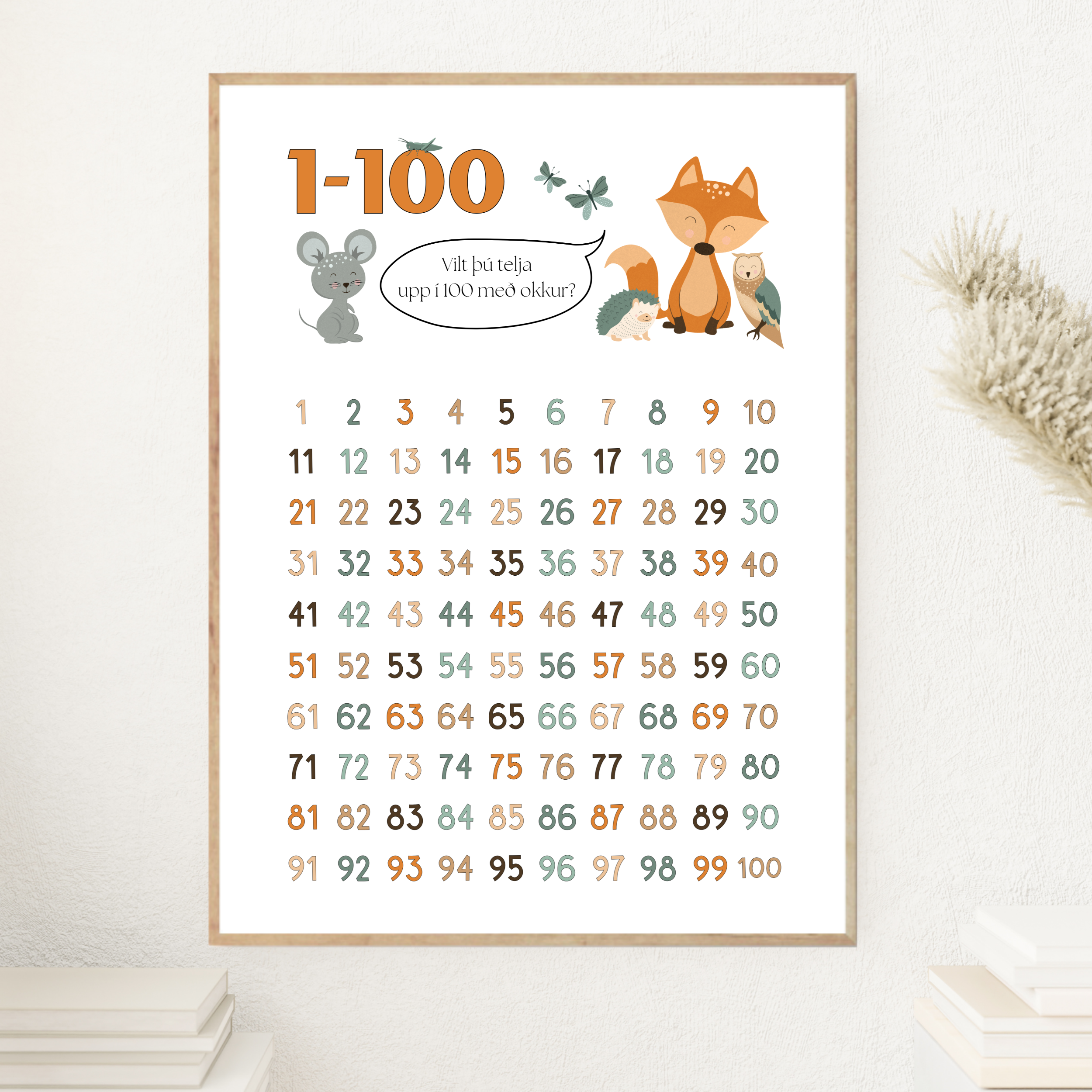 Números del bosque del 1 al 100 | Cuenta hasta 100