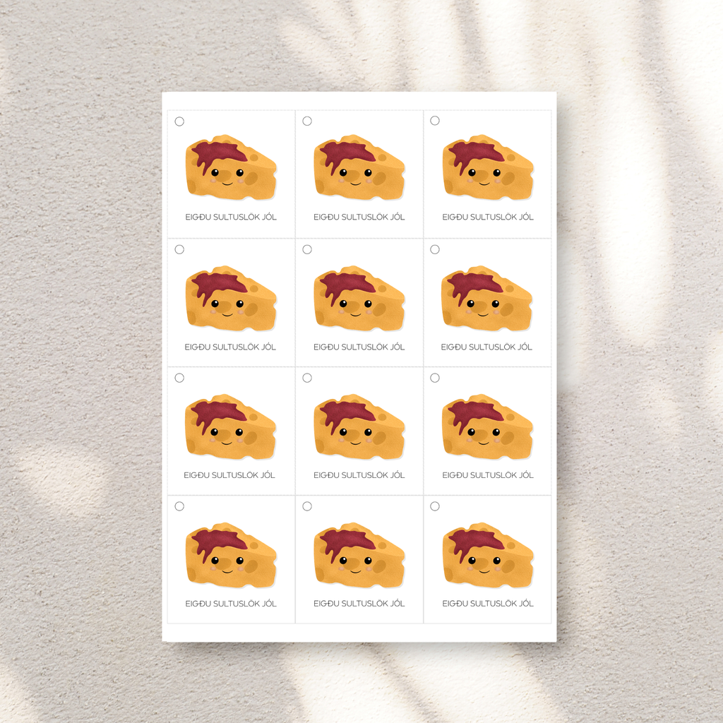 Eigðu Sultuslök Jól Kort & Merkimiðar