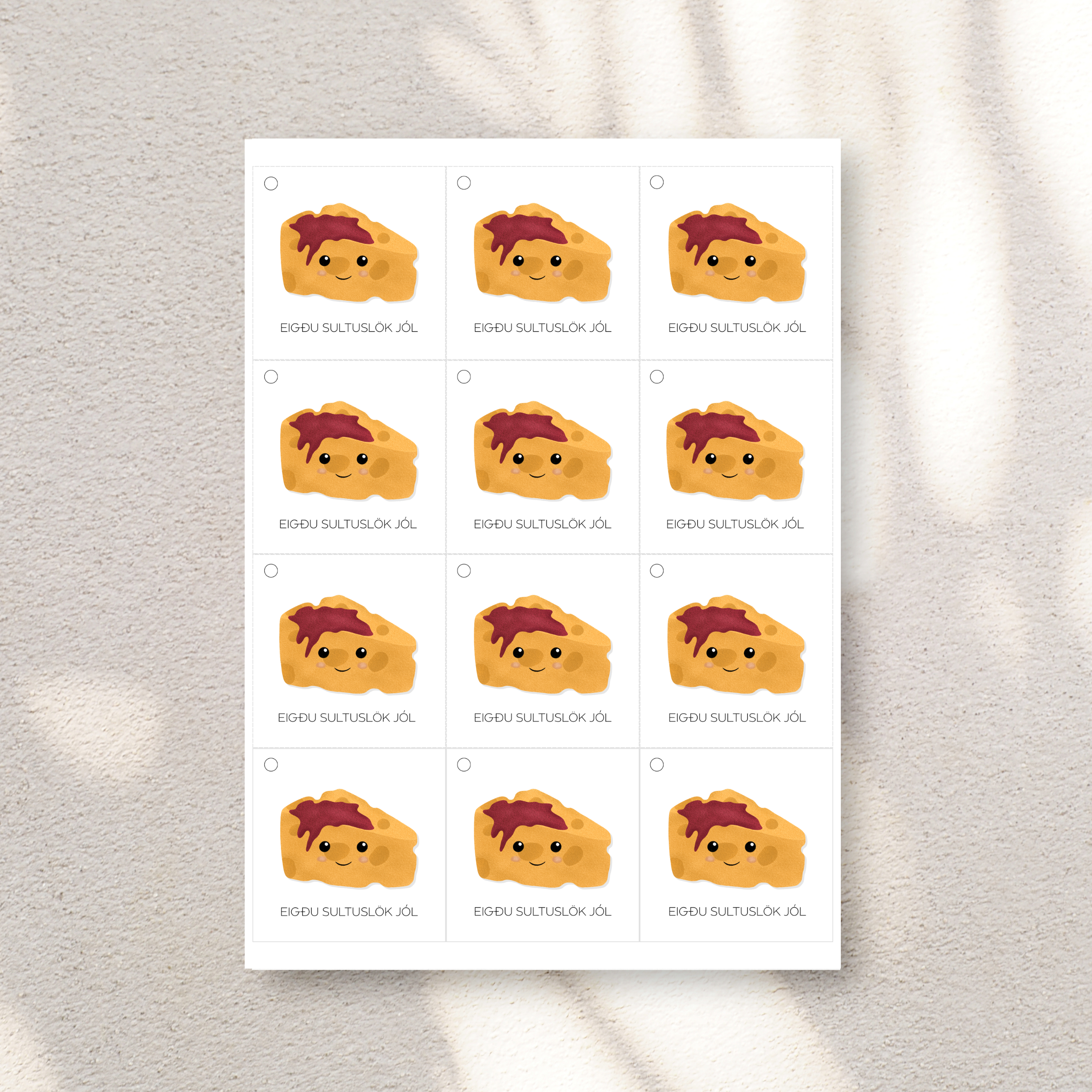 Eigðu Sultuslök Jól Kort & Merkimiðar