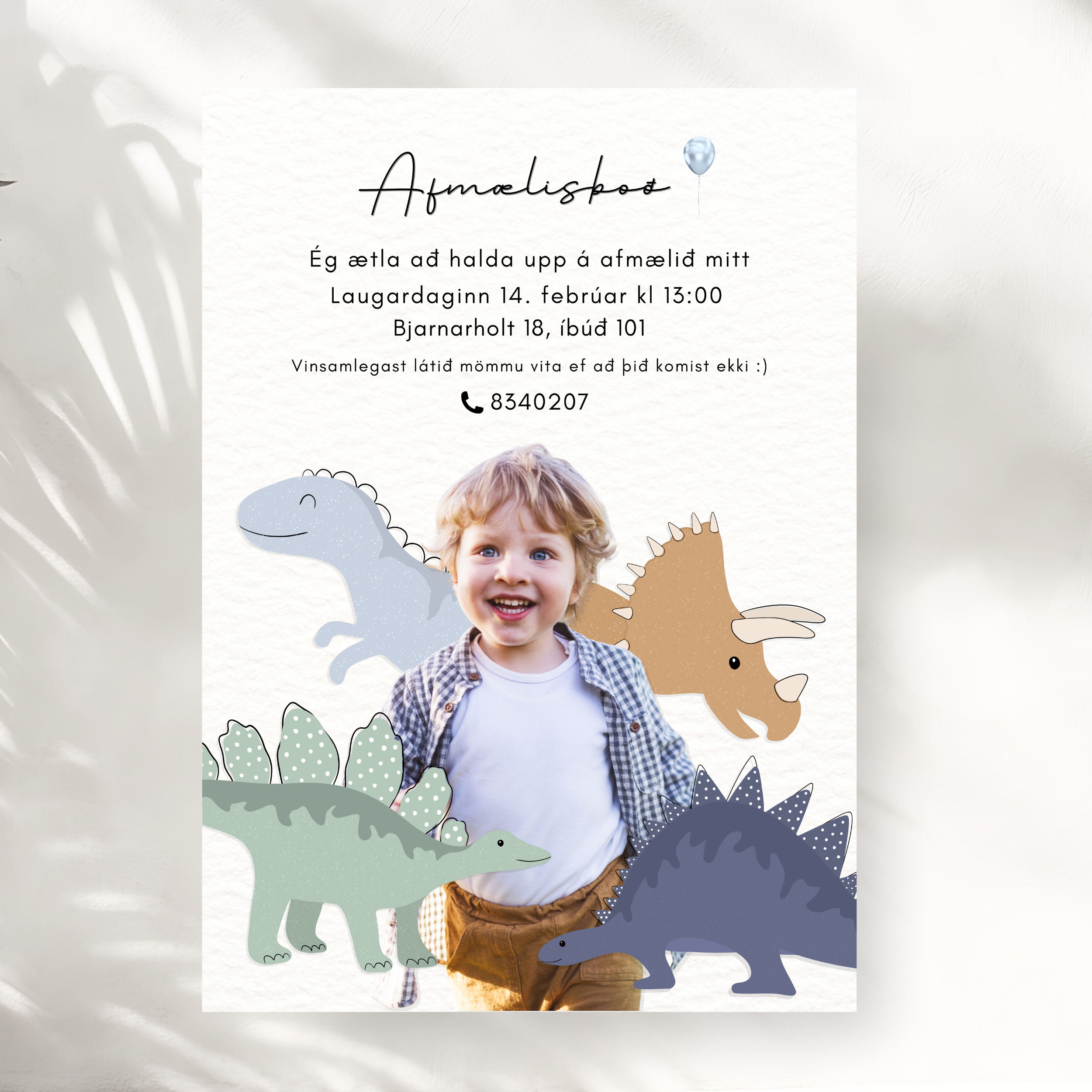 Afmælis Boðskort | Risaeðlur